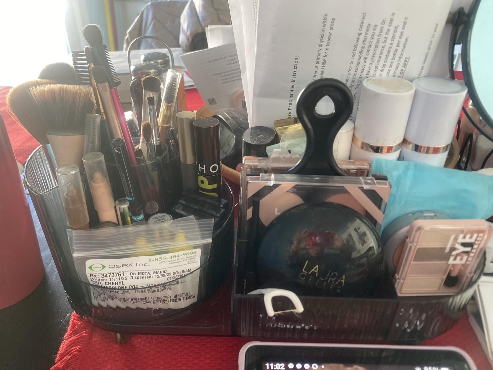 Booklov Rotating Makeup Organizer for Vanity Countertop, Amber customer photo 2