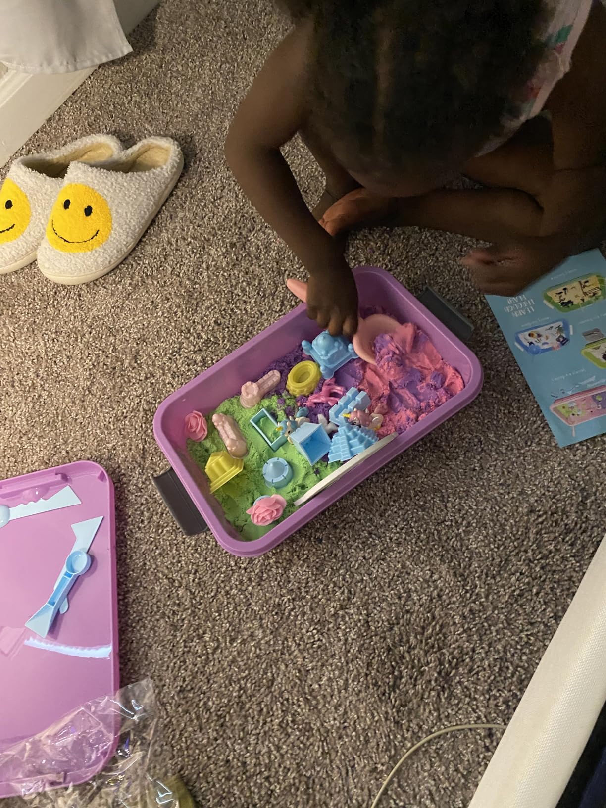 AGENTLAN Ocean Sensory Bin with Sensory Sand, Ocean Toys for Kids customer photo 1