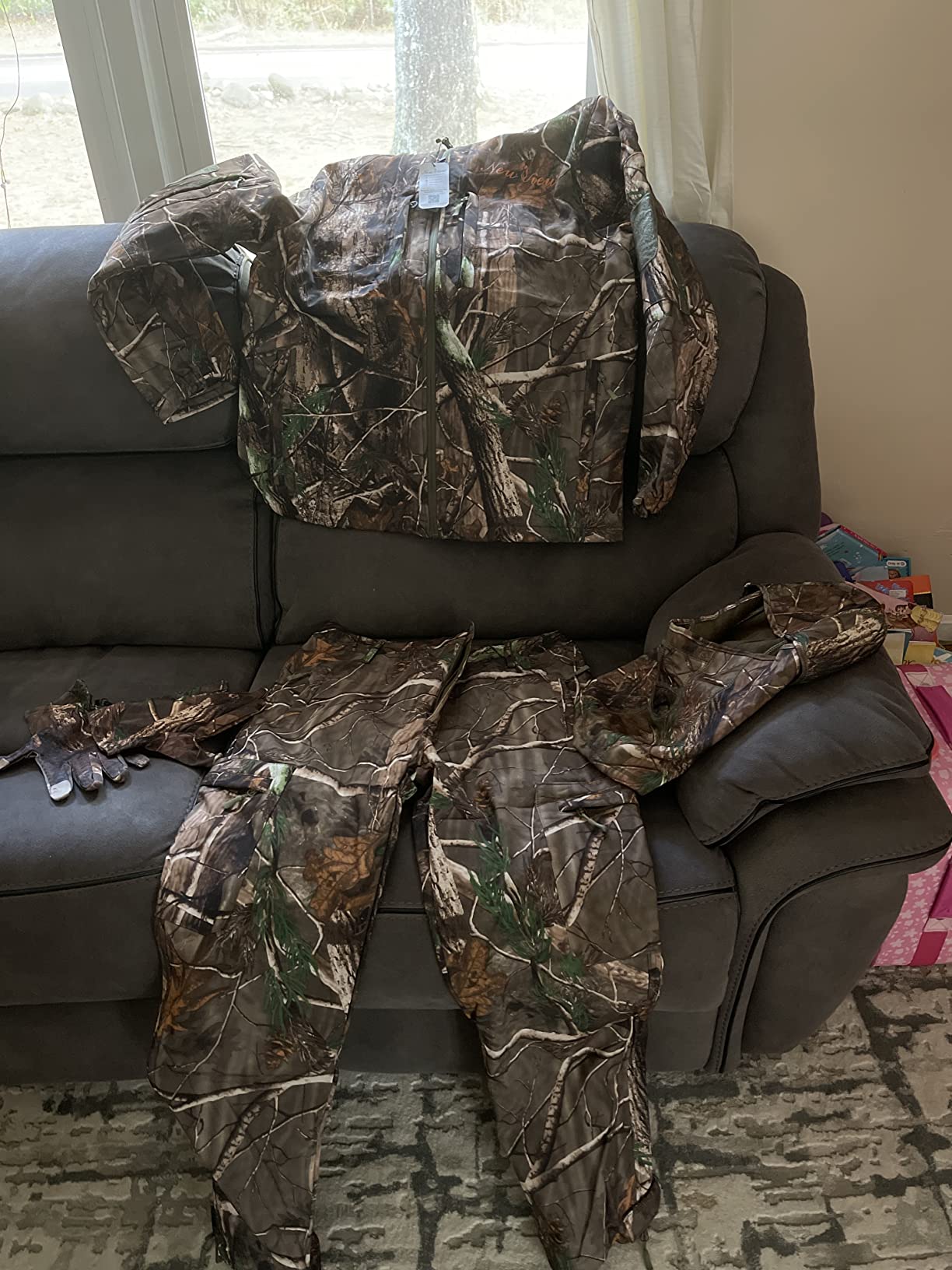 NEW VIEW Camo Hunting Clothes for Men, Quiet Warm Fleece Lining, Cold Weather Deer Hunting Jacket and Pants with Face Mask customer photo 1