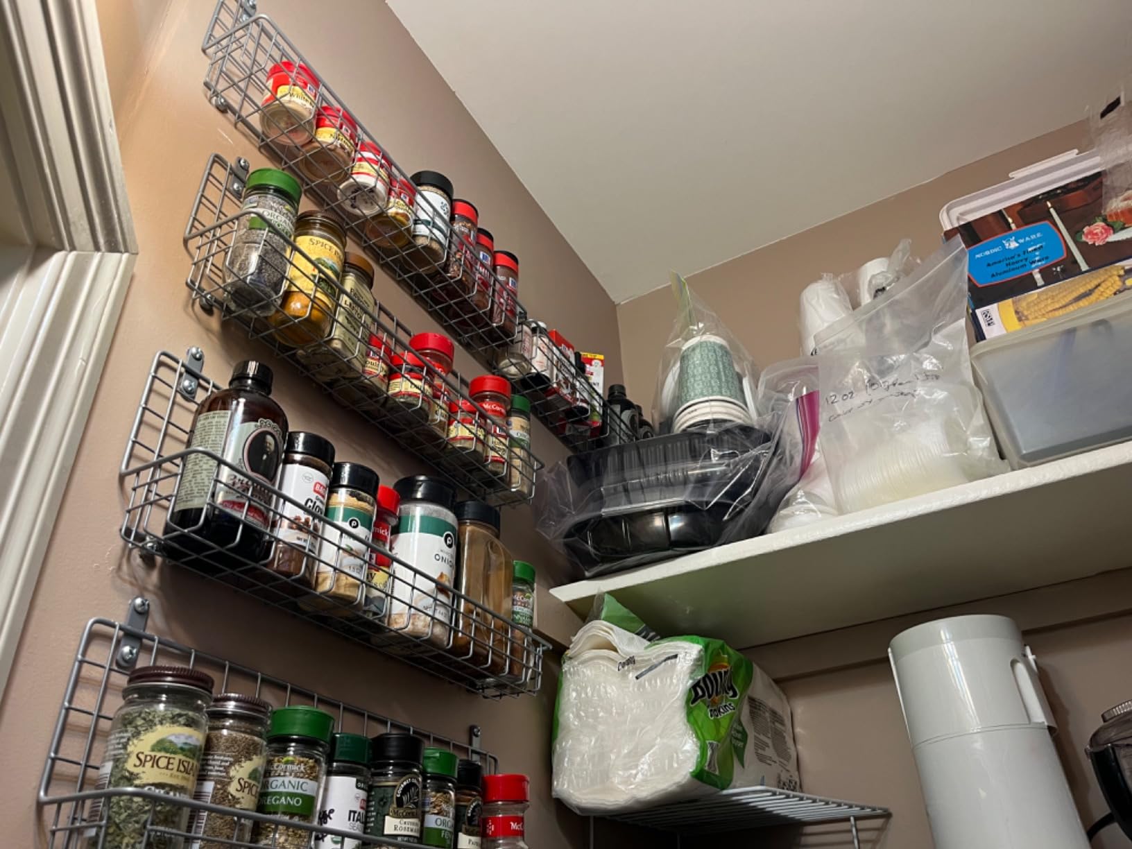 JKsmart 9-Tier Spice Rack Organizer with Door Hook, Wall Mount, and Extra Large Capacity for Pantry Door - Stylish Black Design for Effortless Organization, Ultimate Kitchen Storage Solution customer photo 1