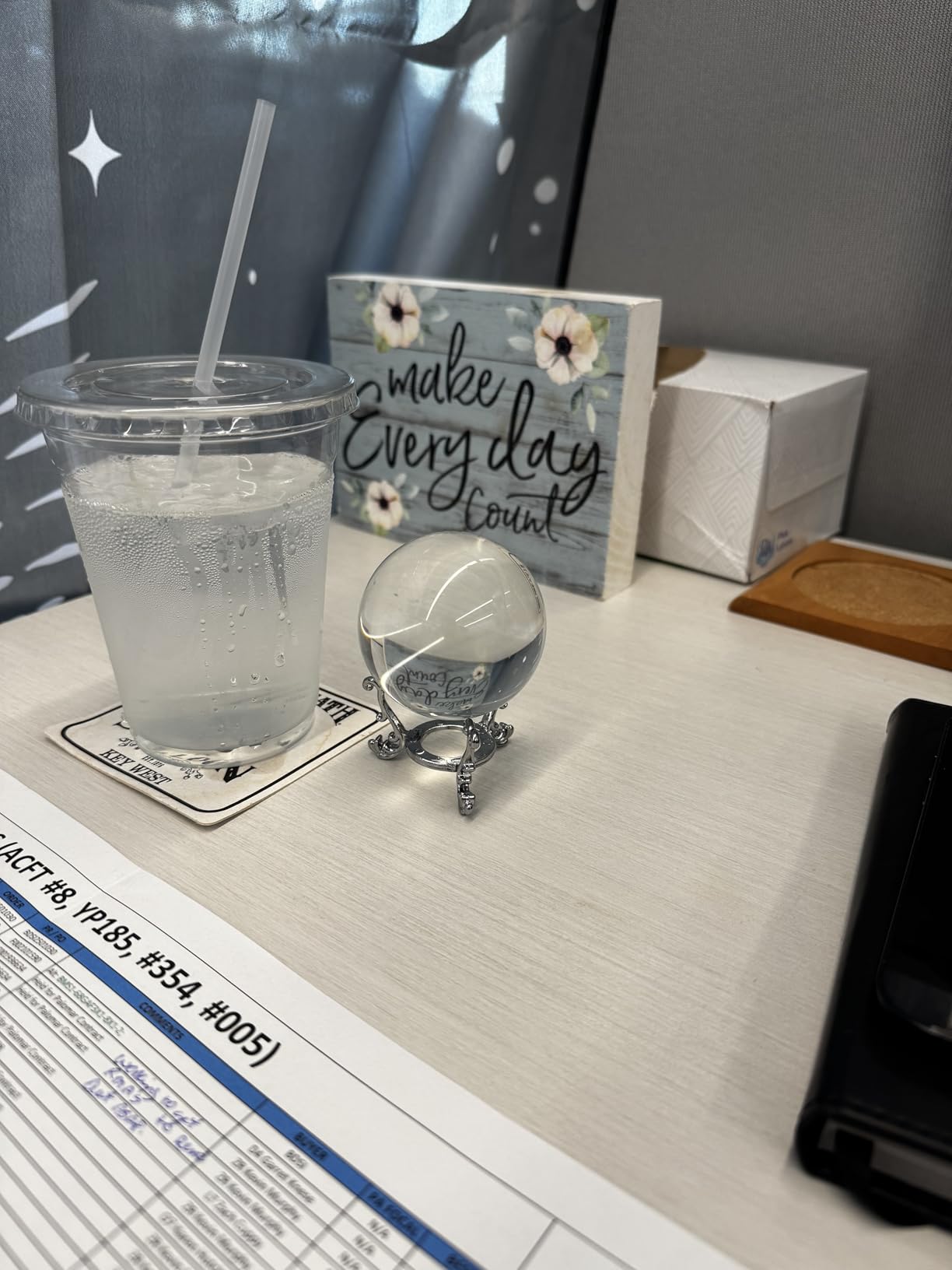 Clear Crystal Ball 2.3in Real Glass Ball with Stand for Home Decor Gift customer photo 1