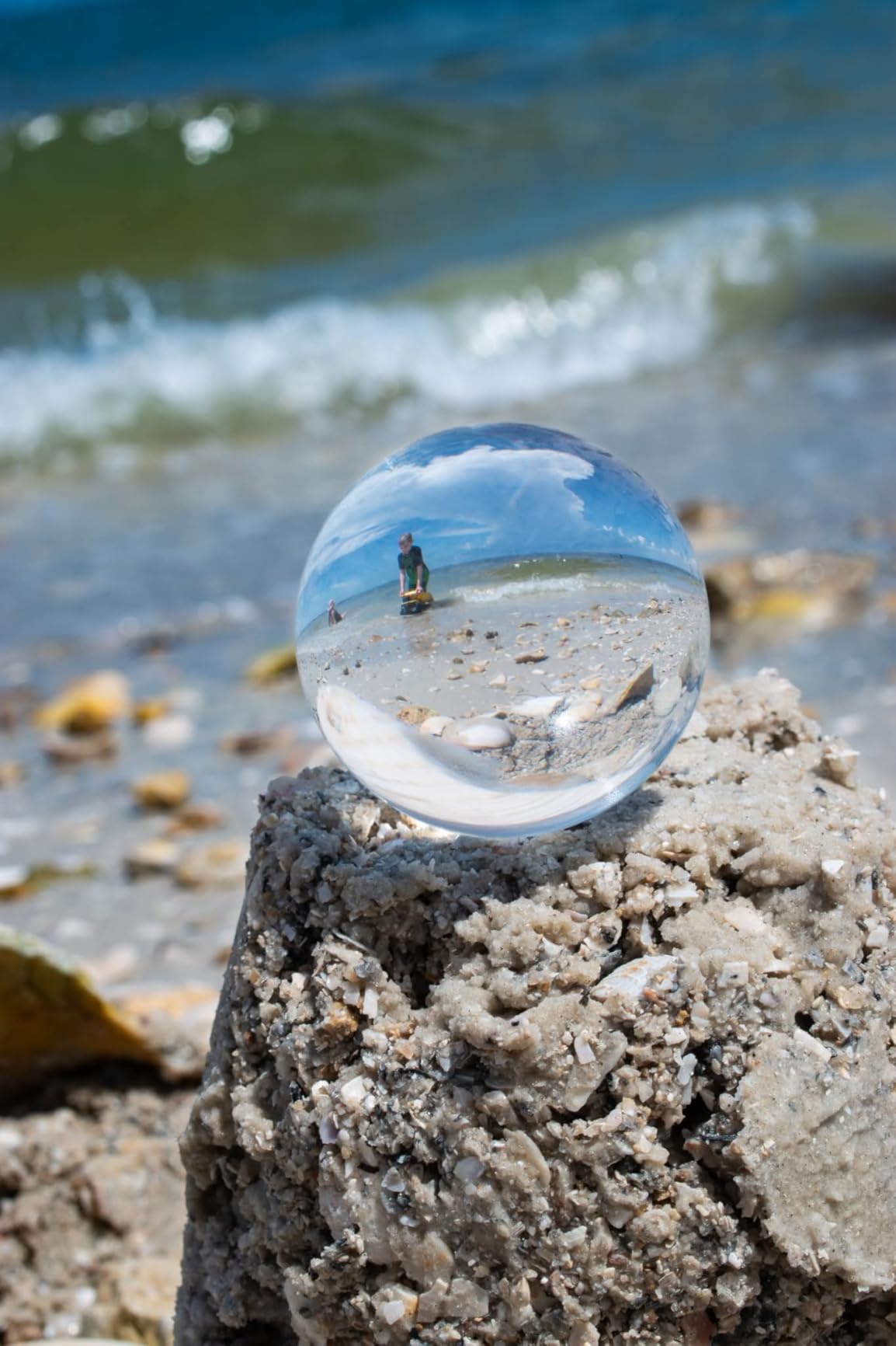 Clear Crystal Ball 2.3in Real Glass Ball with Stand for Home Decor Gift customer photo 2