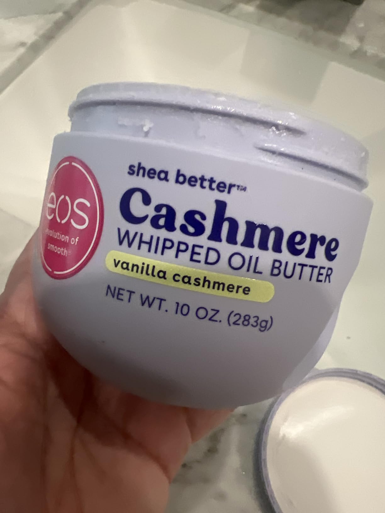 eos Cashmere Whipped Oil Body Butter- Vanilla, Moisturizing Formula, 10 oz customer photo 2