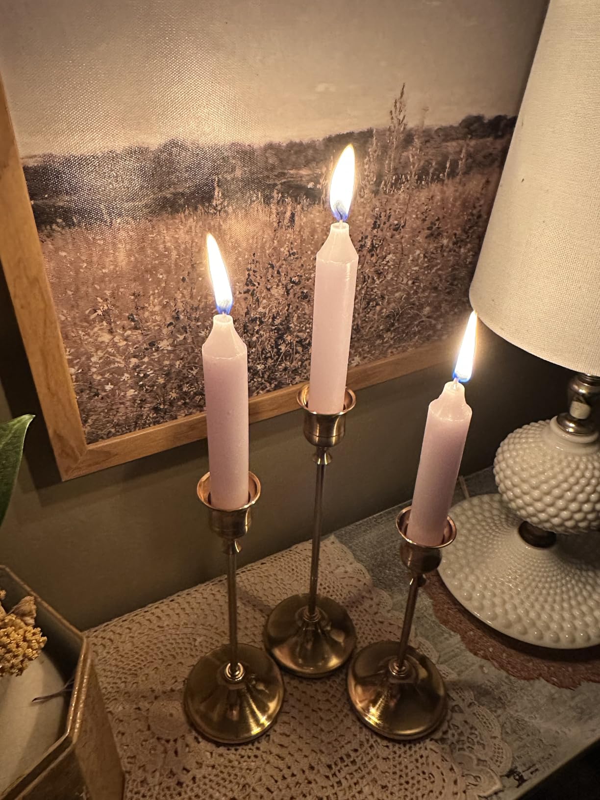 NLBTW Brass Gold Candlestick Holders, Metal Taper Candle Holder, Set of 6 customer photo 1