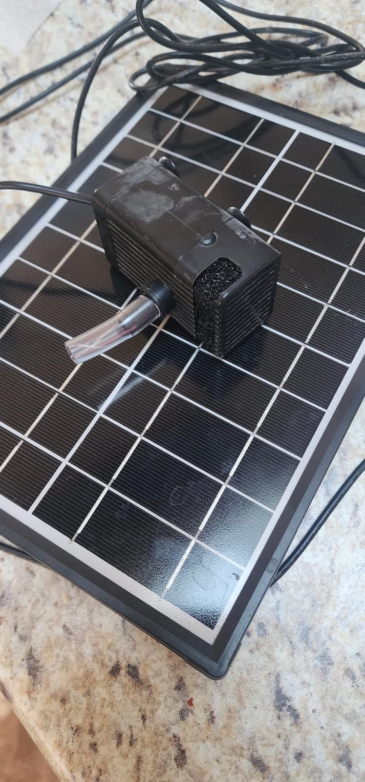 POPOSOAP Solar Fountain Pump with 3600mAh Battery Backup, 8W Solar Powered Bird Bath Fountain with Dry-run Protection & Double-layer Nozzles 5Ft Tubing for Pond, Bird Bath, Backyard Water Feature customer photo 2