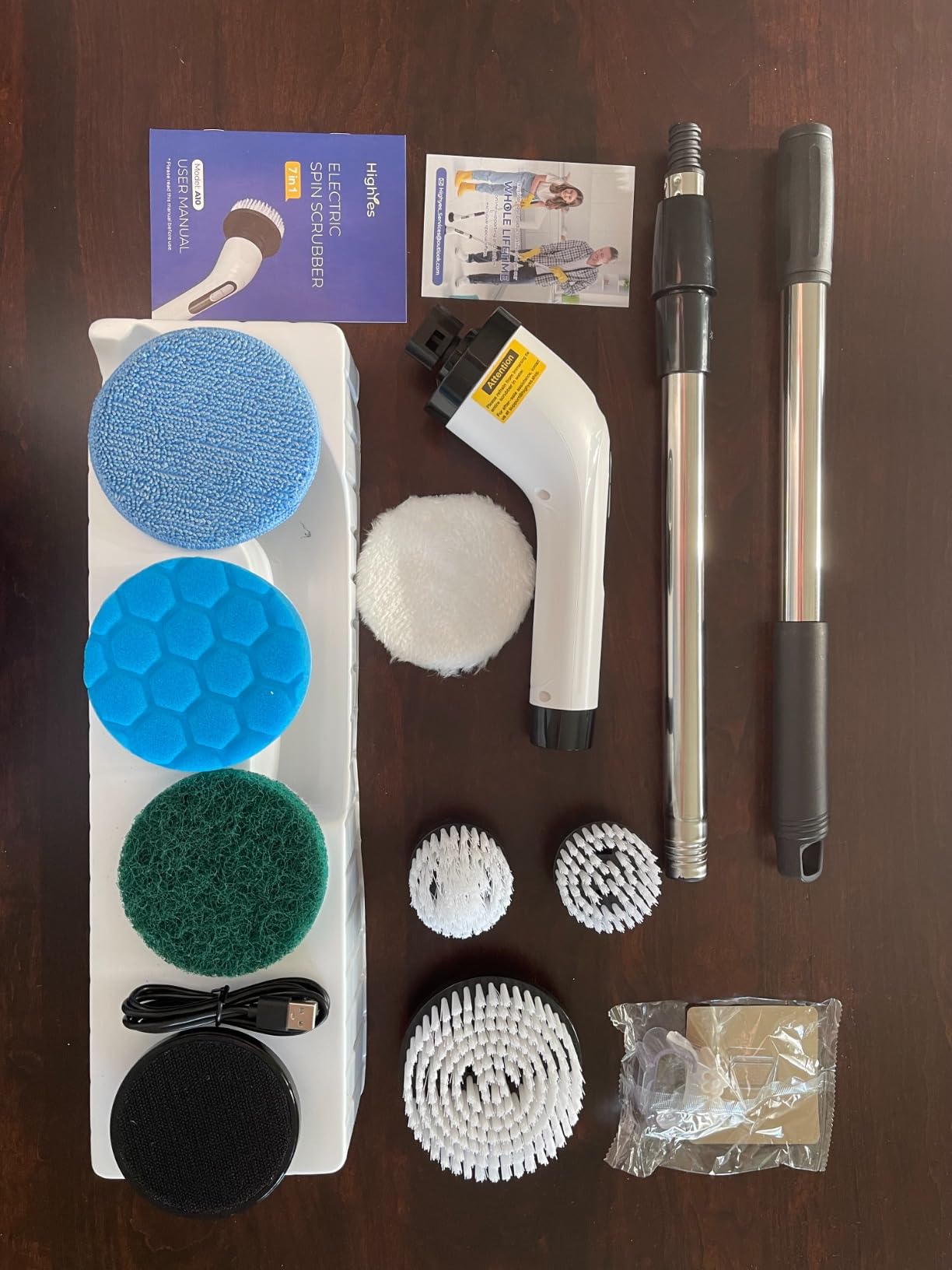 Highyes Electric Spin Scrubber for Cleaning Bathroom: Cordless Power Shower Scrubber - Electric Cleaning Brush for Tile Tub customer photo 1