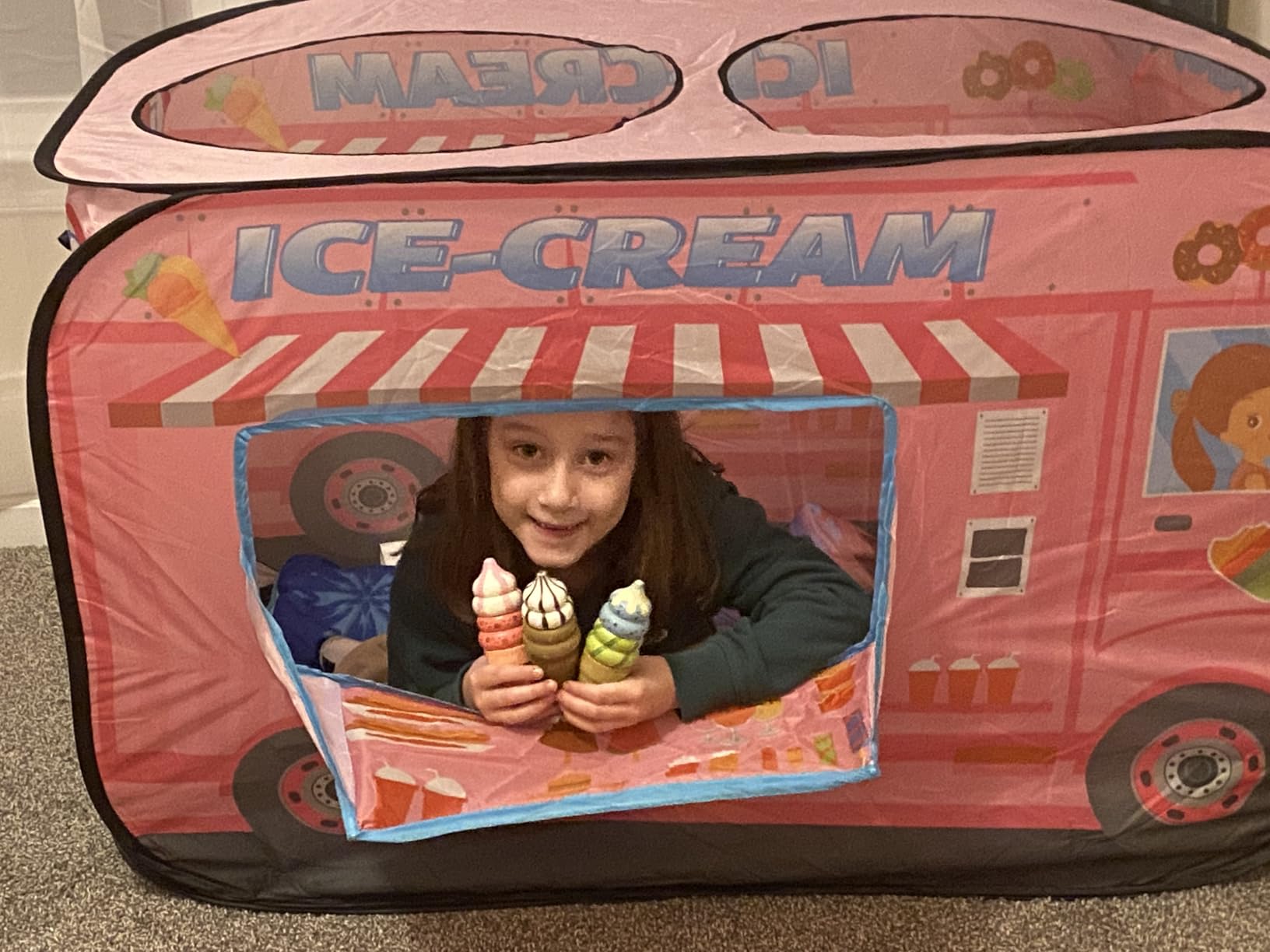Ice Cream Truck Pop Up Tent Playhouse for Kids 3+ Boys & Girls customer photo 1