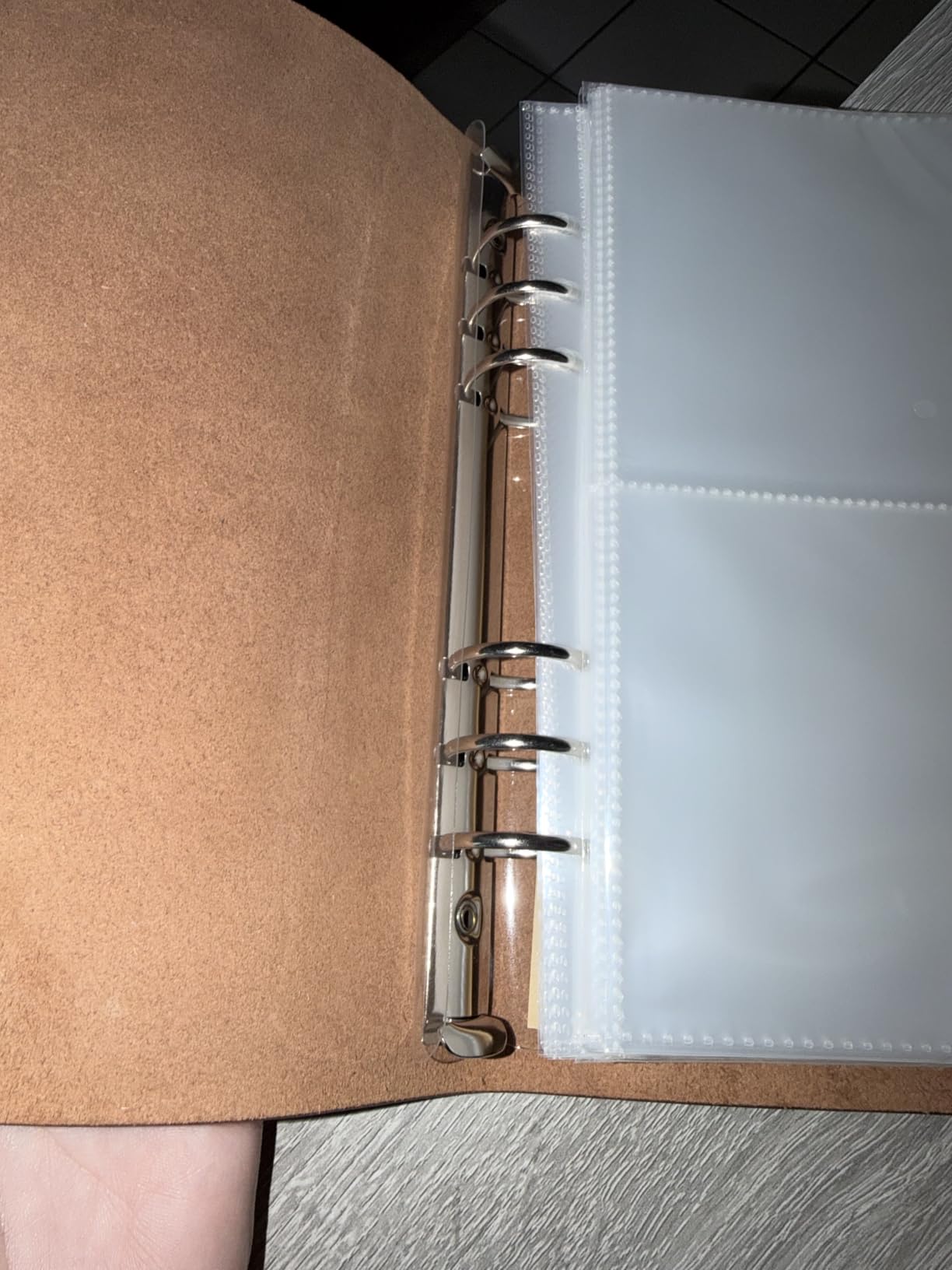 Photo Album 4x6 300 Photos, Genuine Leather Photo Albums with Writing Space with 30 Writing Paper, Travel Family Wedding Kids Graduation Ultrasound Baby Picture Album Scrapbook Photo Album (LOVE) customer photo 1