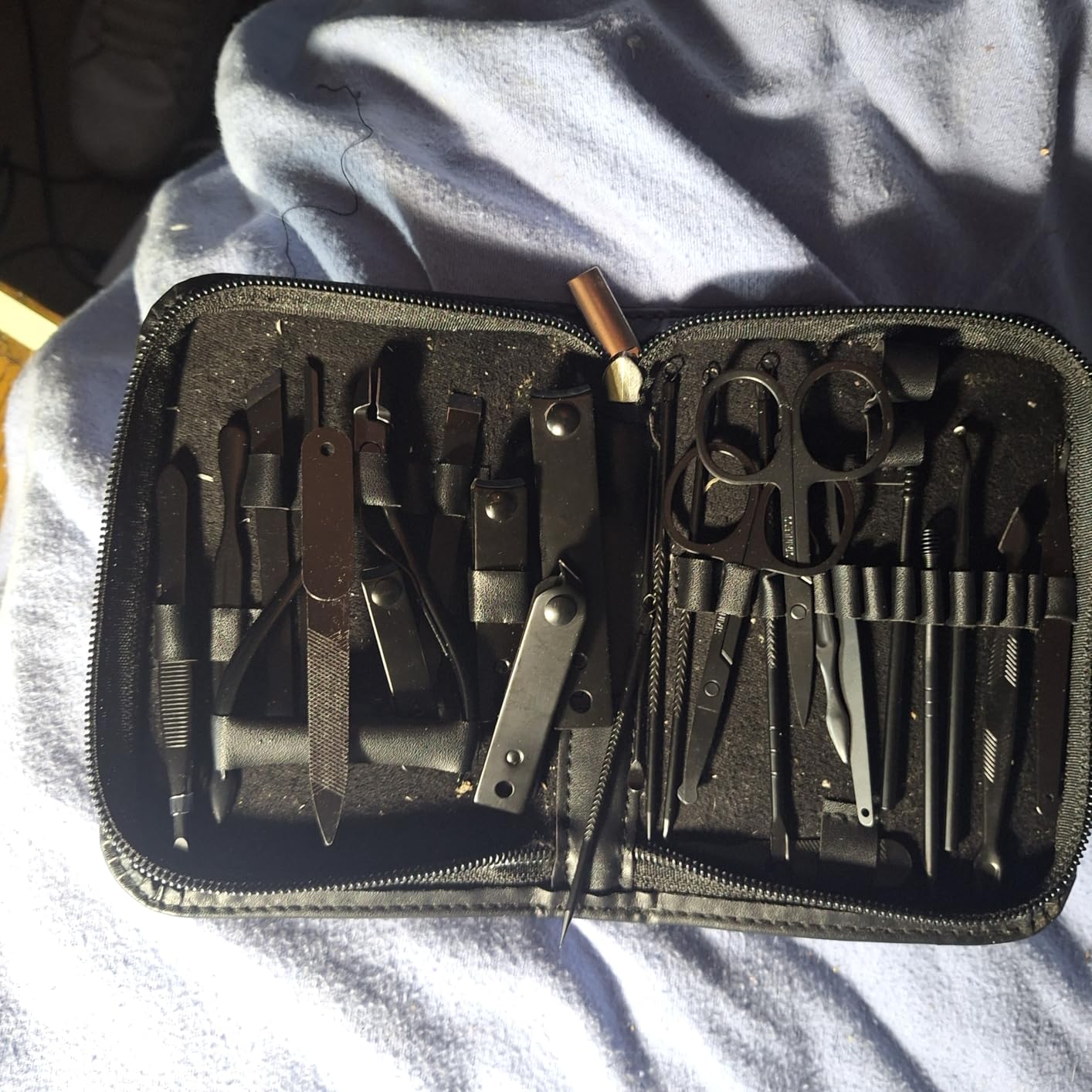 26Pcs Manicure Nail Clipper Set for Men Women Gift, Black Case customer photo 1