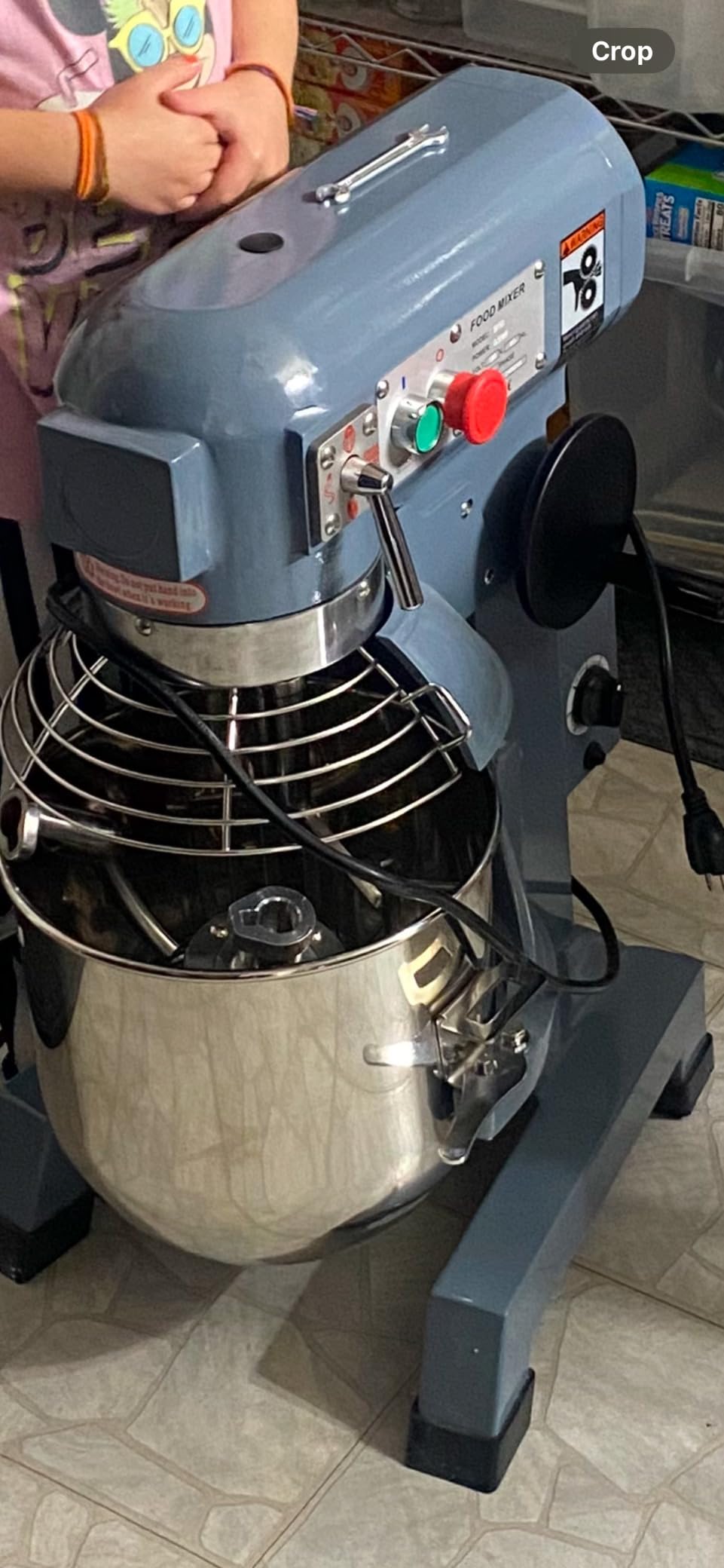 Towallmark Commercial Food Mixer 20Qt with Timing Function, 1100W 3 Speeds Adjustable, Stainless Steel Bowl Stand Mixer With Safety Guard, Premium for Schools Bakeries Restaurants Pizzerias customer photo 1