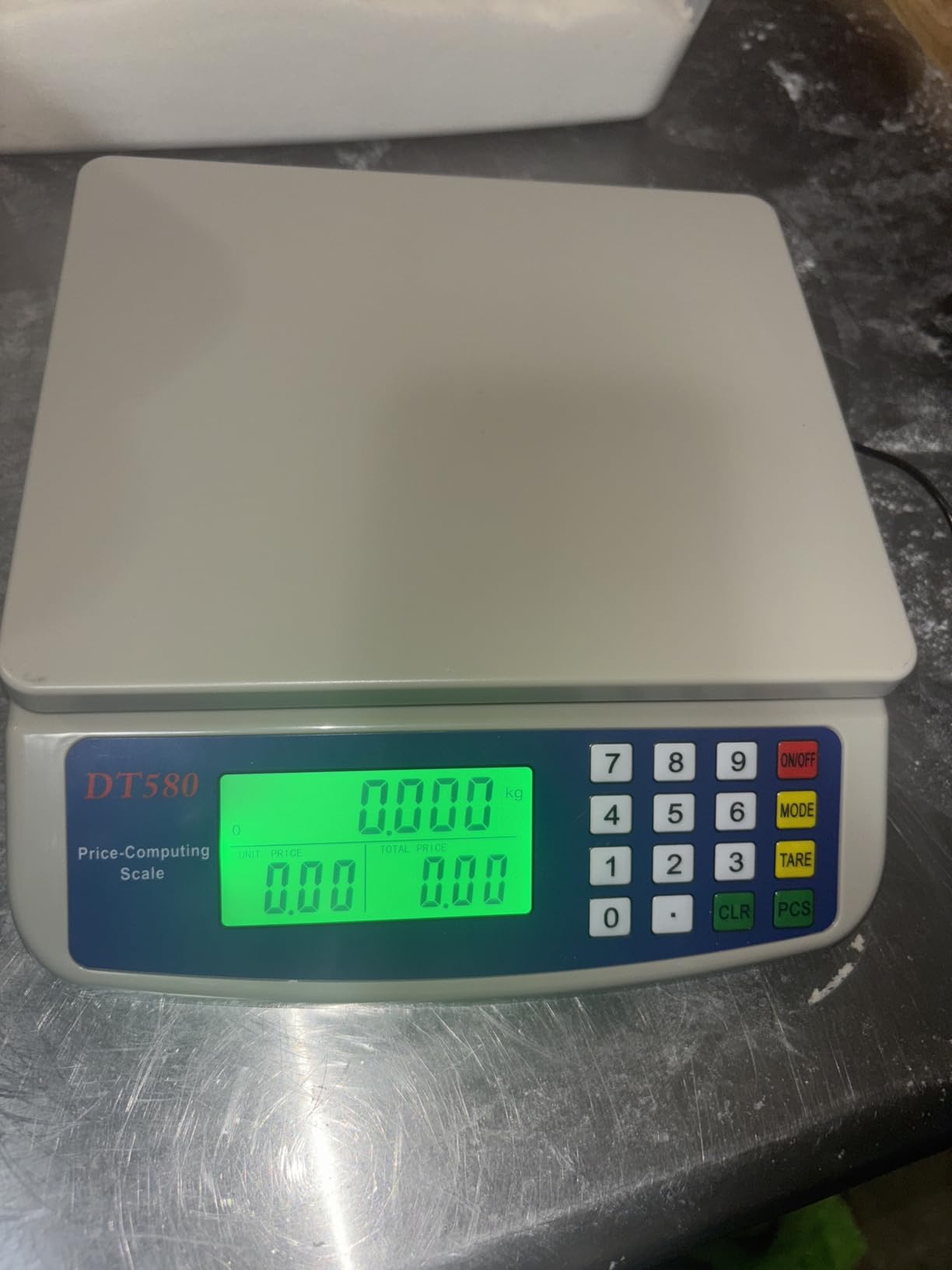 Large Digital Kitchen Scale 40kg/88lb Stainless Steel Price Computing Scale Counting Scale Deli Scale with LCD Display for Baking Bread Cooking Meat Prep Parts and Coins Adapter Included customer photo 1