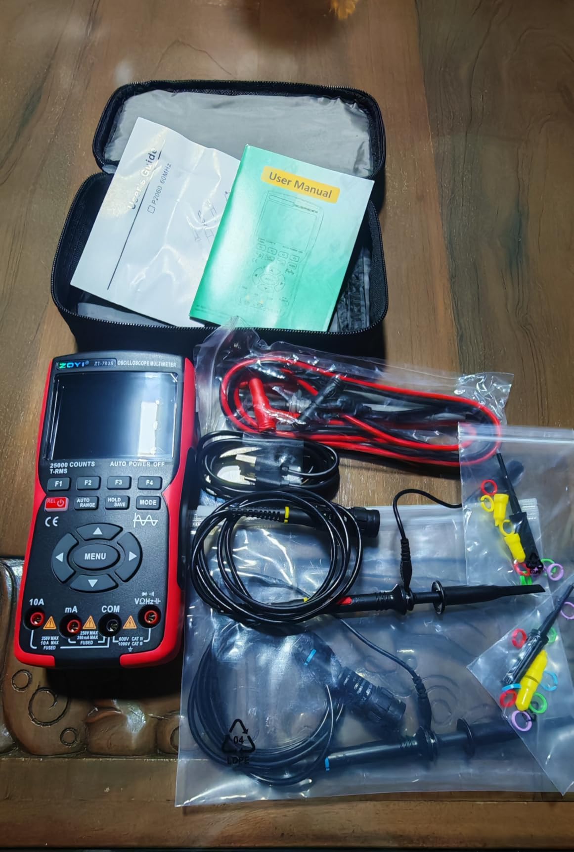 3 in 1 Handheld Oscilloscope Automotive Dual Channel 50MHz with Digital Multimeter and Signal Generator customer photo 1