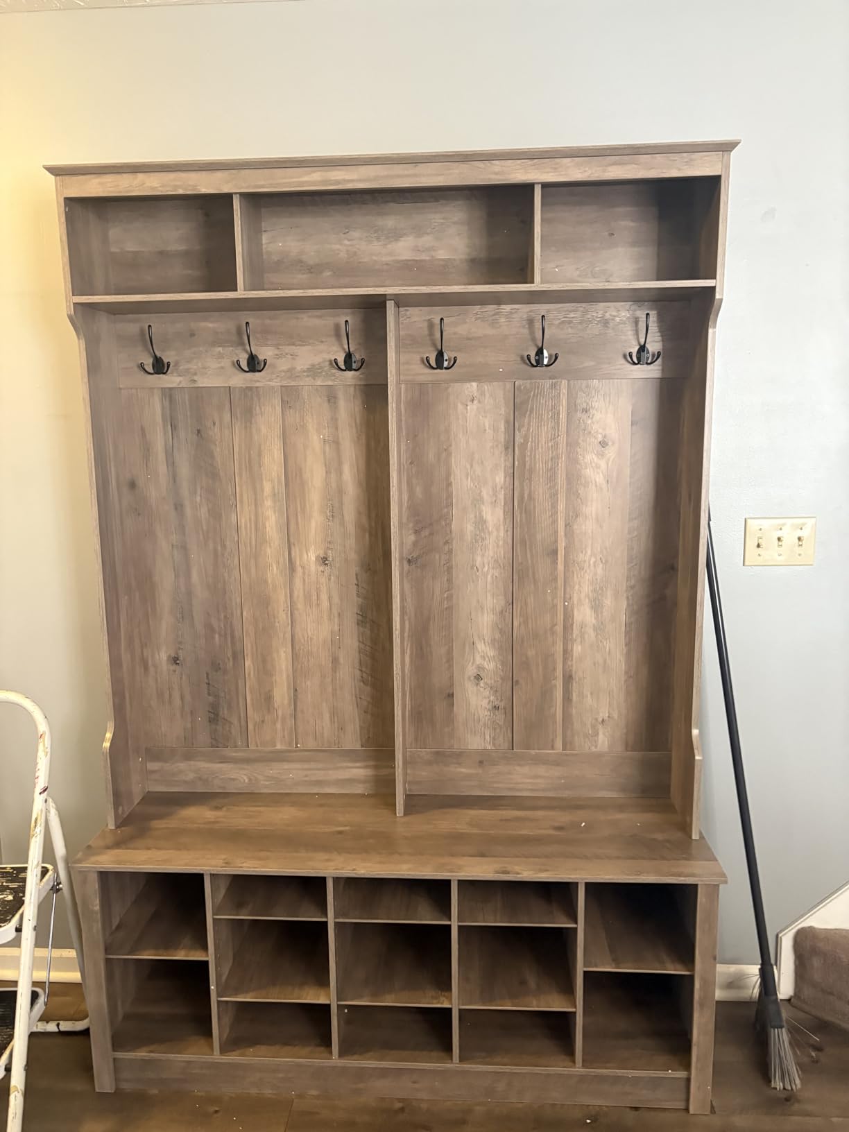 Hall Tree with Bench and Shoe Storage, 53
