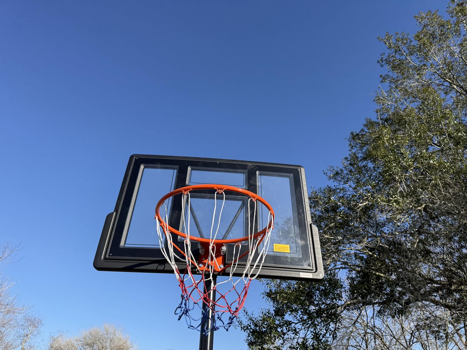 Sweetcrispy Portable Basketball Hoop Outdoor 6.1-10FT Adjustable Height, 44 Inch Shatterproof Backboard/Shock Absorbent Rim, Fillable Base, 2 Wheels for Backyard/Driveway customer photo 1