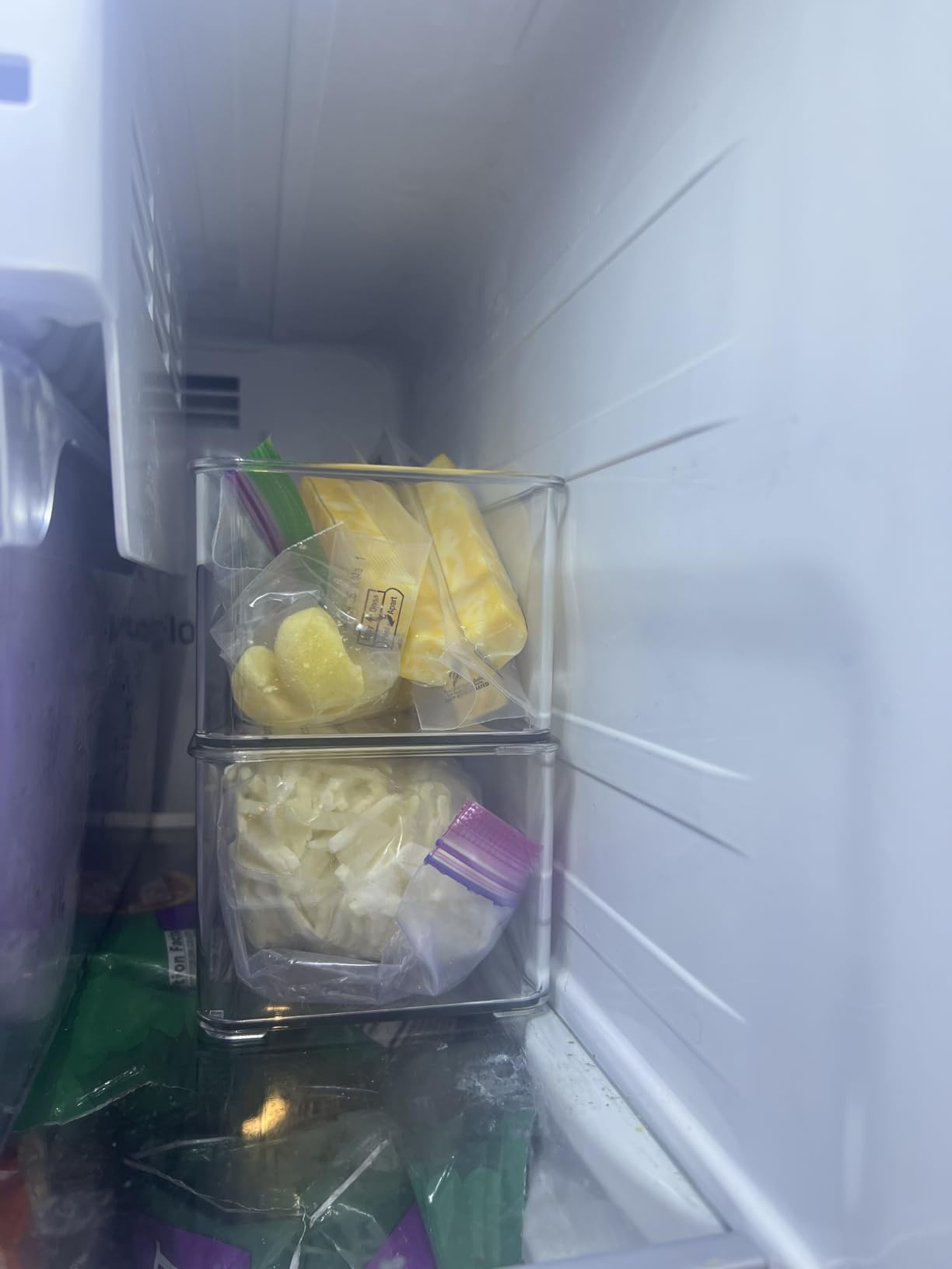 Heyuzb 8 PACK Freezer Organizer Bins Fridge Organizers and Storage Stackable Refrigerator Organizers Bins with Side Handles Clear Storage Bins for Pantry, Under Sink, Kitchen Cabinet customer photo 2