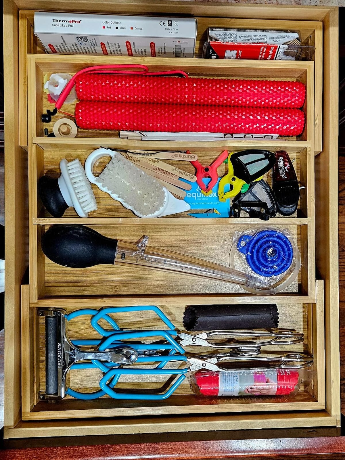 Lifewit Bamboo Utensil Organizer for Kitchen Drawer, Cooking Utensil Tray customer photo 1