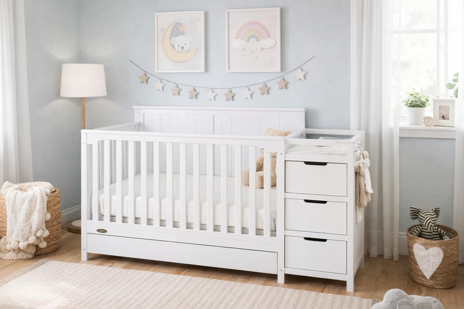 Graco Hadley 5-in-1 Convertible Crib & Changer, Black customer photo 2