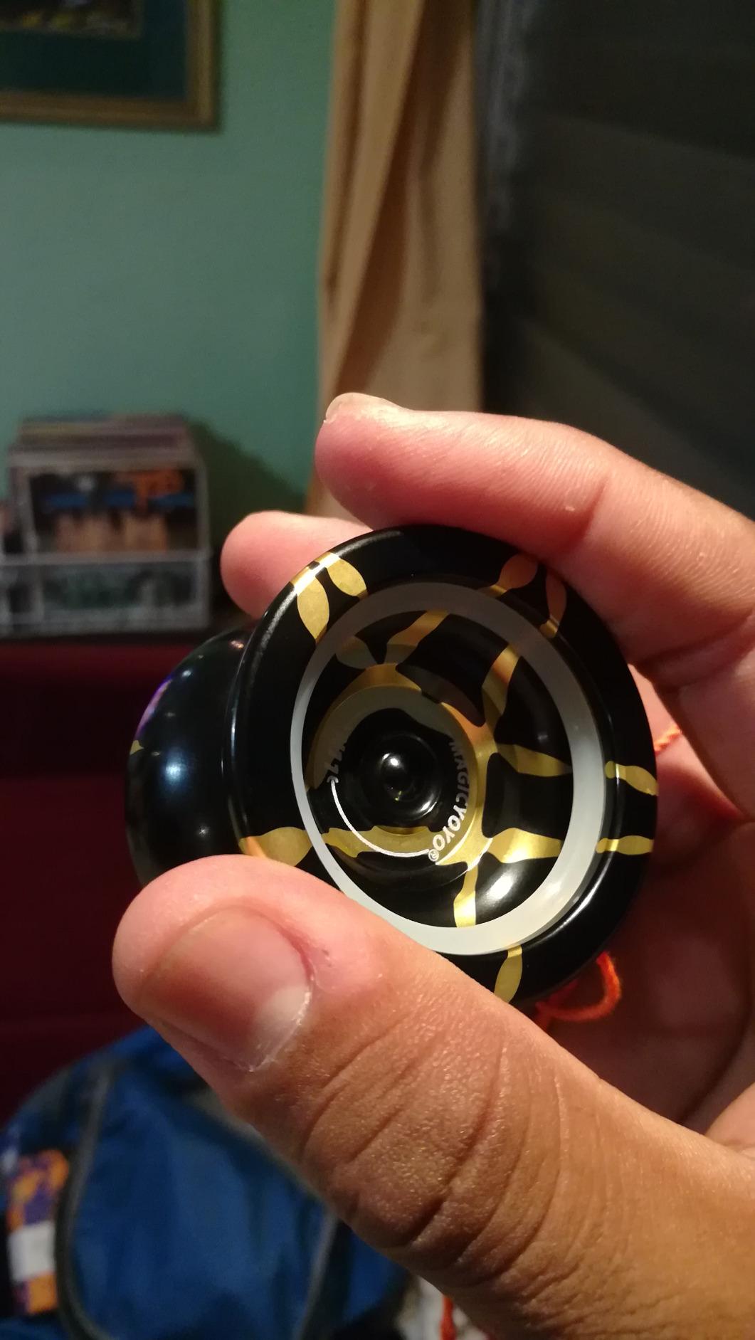 MAGICYOYO N11+K2 Metal & Plastic Yoyos for Beginners & Advanced Players | N11 Black Golden Professional Unresponsive Yo Yo + K2 Plastic Responsive Yo-yo with Bearings Kit and 2 Bags, 12 Yoyo Strings customer photo 1