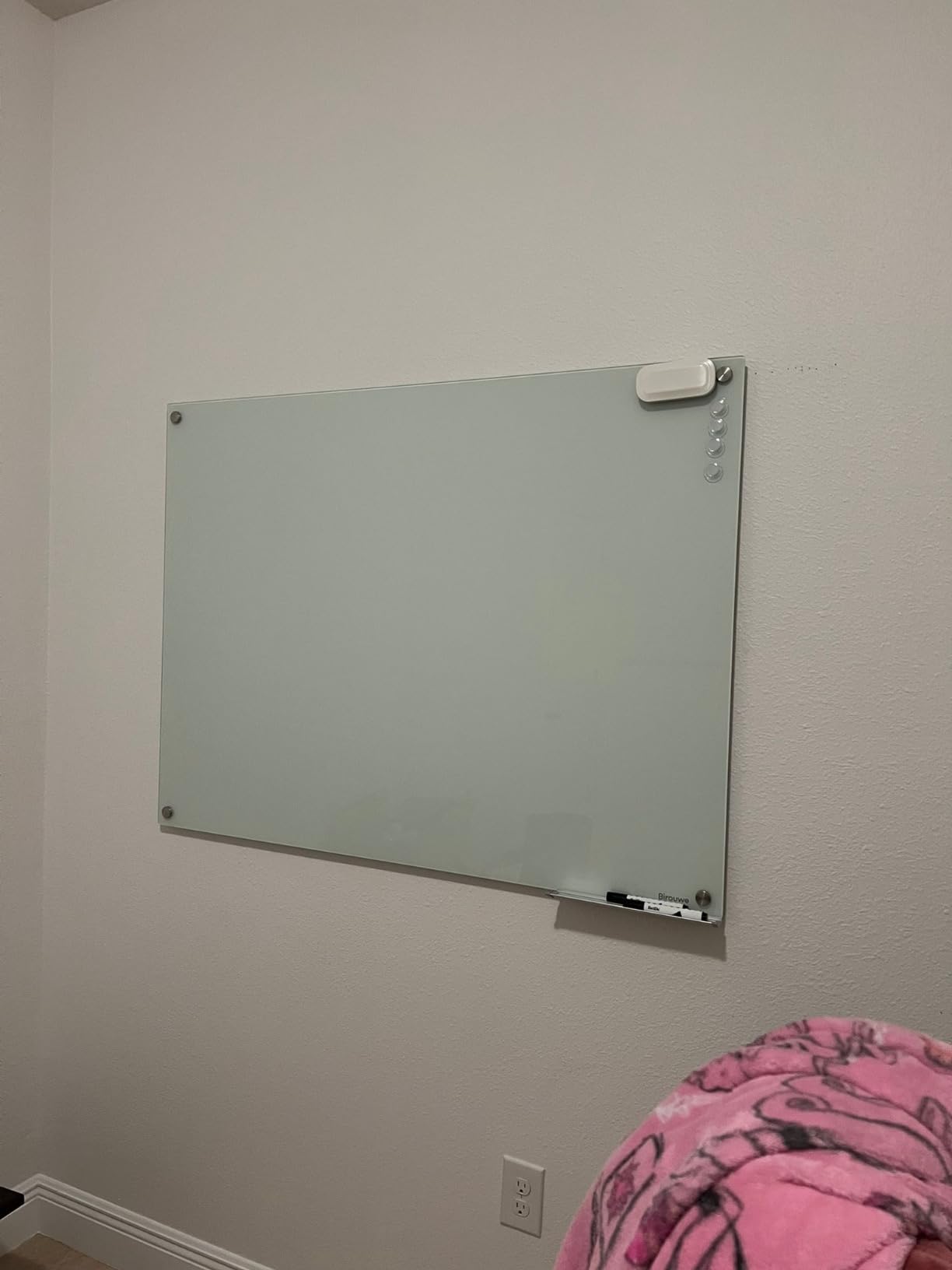 Magnetic Glass Whiteboard - Glass Dry Erase Board 48