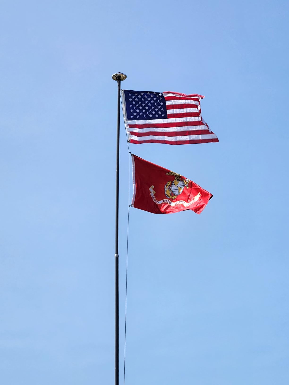 30 FT Heavy Duty Flag Pole 130MPH Wind Test 10 Gauge for Outside House | 45K PSI & 95 HBW Hard Aerospace Aluminum Flagpole, In-Ground Flagpole Kit customer photo 1
