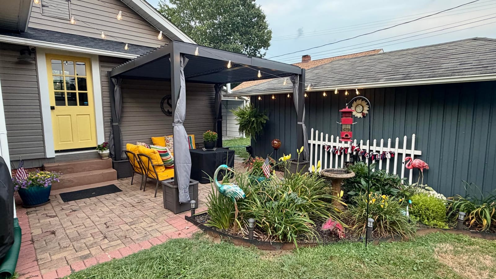 Aoxun Louvered Pergola 12x20 All-Aluminum, Waterproof Curtains and Netting customer photo 1