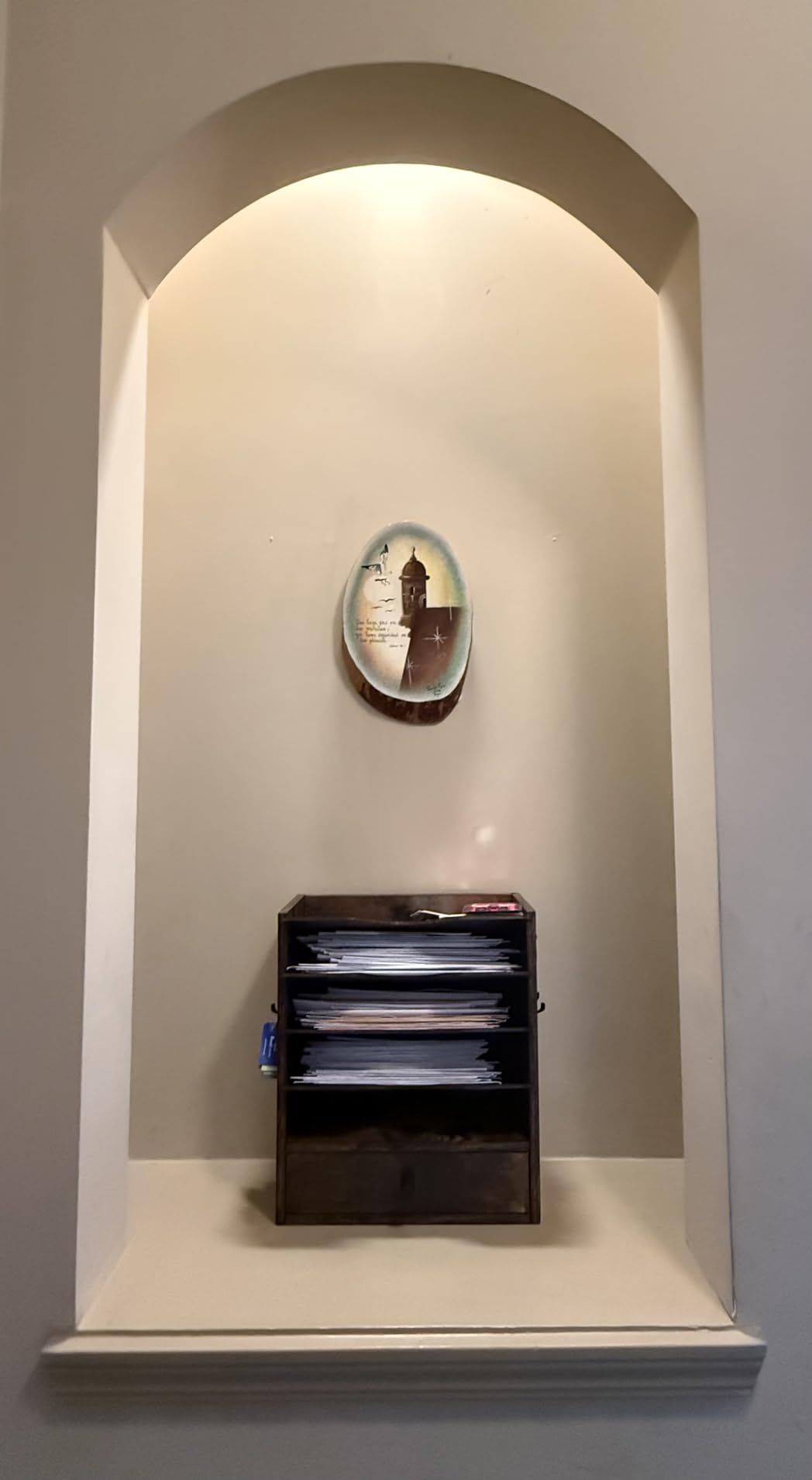 HOOBRO Wall File Organizer, Mail Organizer Wall Mounted, Wooden Literature Organizer, Construction Paper Organizer with Drawer Storage and 2 Hooks, for Office, Classroom, Home, Rustic Brown FG14WF01 customer photo 1