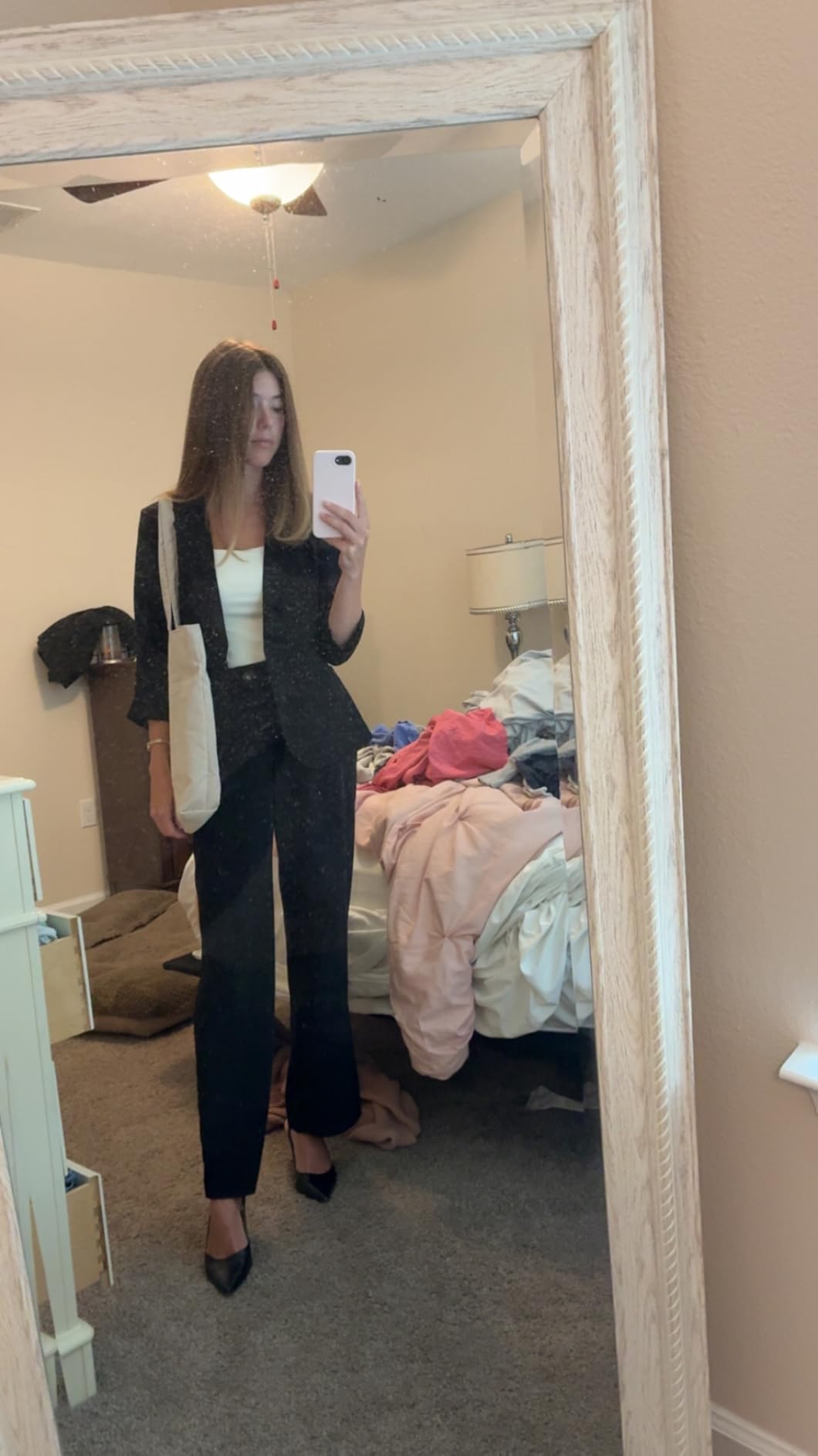 ELLEVEN Women's Ruched 3/4 Sleeve Blazer, Lightweight Fitted Jacket customer photo 2