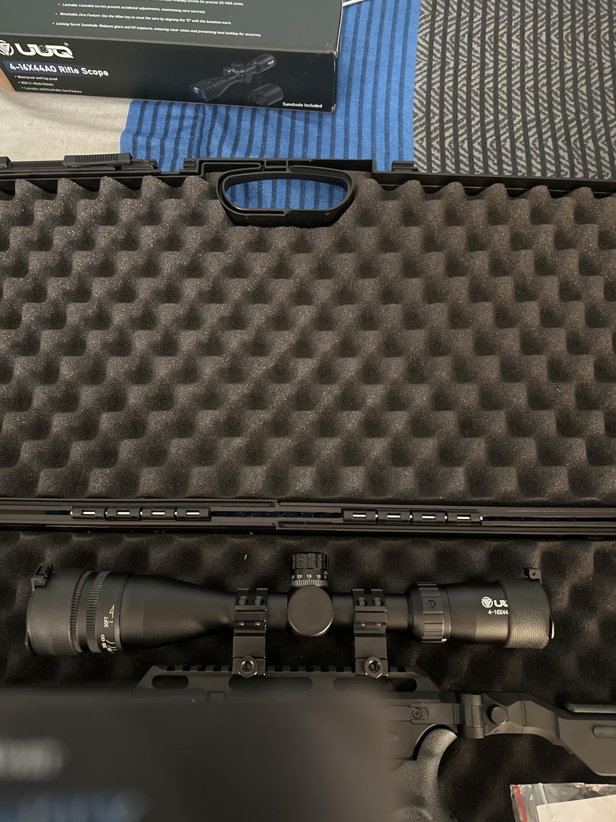 UUQ 4-16X44AO Rifle Scope for Hunting, Fits 11mm/20mm Mounts, SFP Long Range Optics with R/G/B Illumination, Crosshairs Reticle, Front Parallax Adjustment, Locking Turret, Sunshade customer photo 1