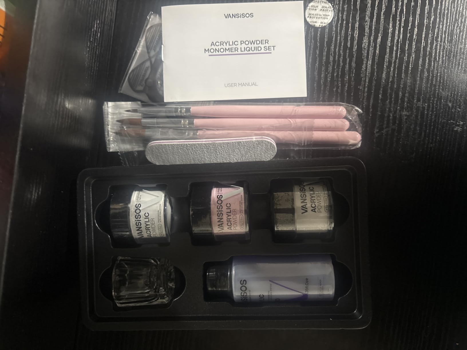Acrylic Nail Kit for Beginners: Clear White Pink Powder and Liquid Set Professional Nails Kit Acrylic Set with Brushes for Home DIY customer photo 2