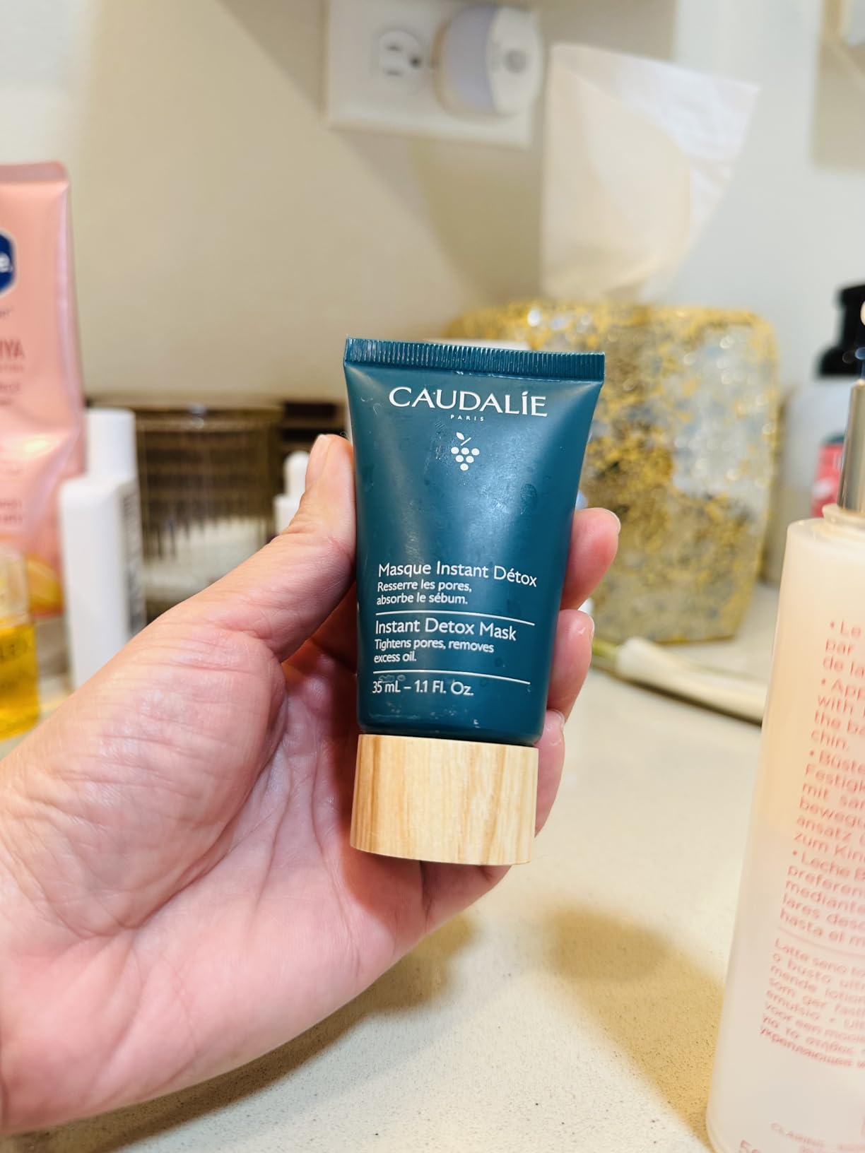 Caudalie Instant Detox Mask, Pore Minimizing Pink Clay Face Mask customer photo 2