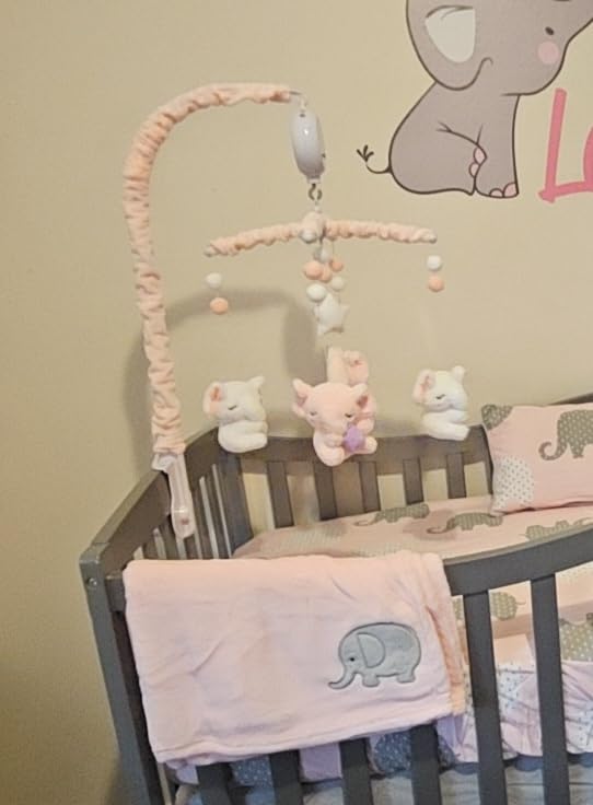 Baby Crib Mobile - Unicorn Crib Mobile for Girls with 28 Inches Mobile Arm and 35 Lullabies Musical Box, 3 Modes Digital, Volume Control, Essential Gift for Infant Bedroom Hanging Decor customer photo 1