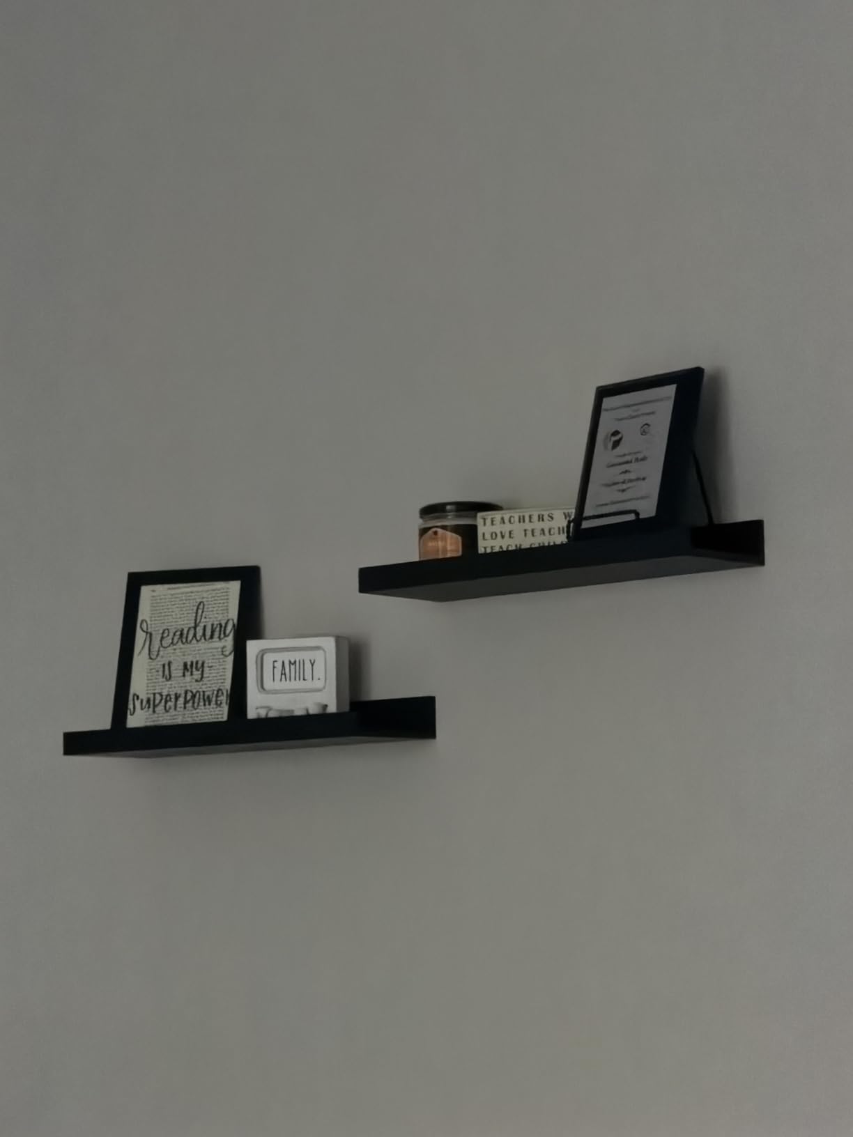 upsimples Floating Shelves for Wall Decor and Storage, Brown, 6Pcs 15.7'' customer photo 2