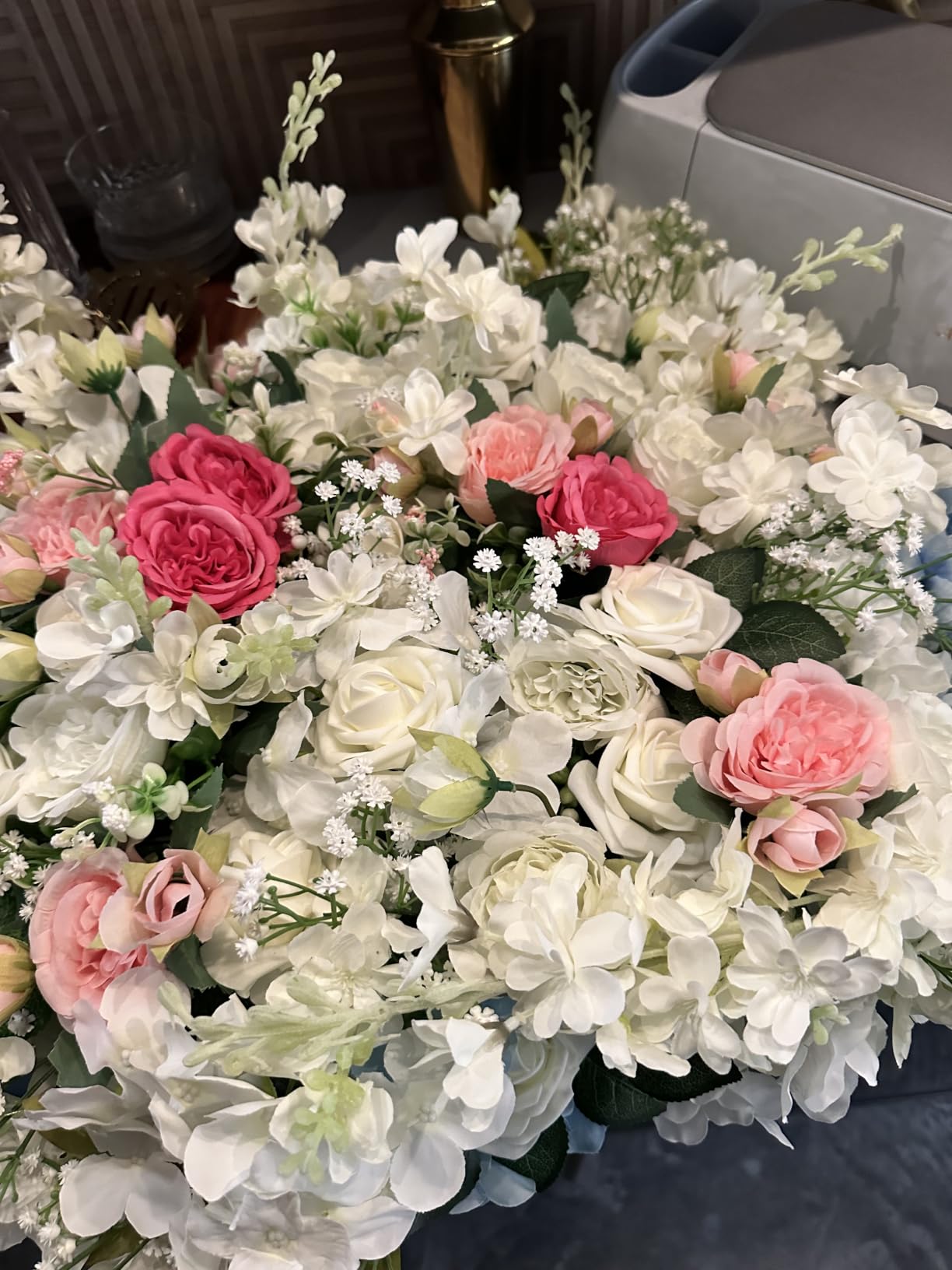 MARTINE MALL 2 Packs Peonies Artificial Flowers, Mixed Pink Artificial Peonies, Silk Peonies Flowers Fake Peonies Artificial Flowers Peonies Bouquet for Centerpiece Table Wedding Party Home Decor customer photo 1