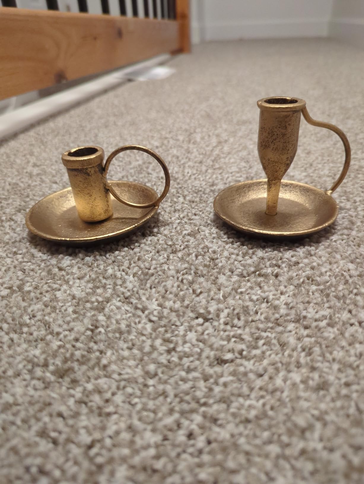 Vintage Iron Taper Candle Holder Set of 2 Antique Brass Candlestick Holders | Rustic Decorative Candles Stand for Wedding Party Decoration Dinning Table Housewarming Gift customer photo 1