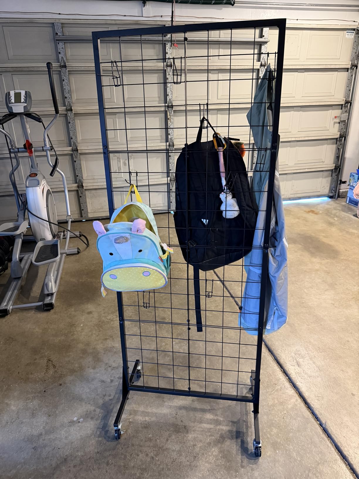 2'x5.5' Ft Gridwall Panel Display Stands Heavy Duty Floor Standing Retail Display Rack with Triangle Base for Retail Art Show With 10 Hooks customer photo 2