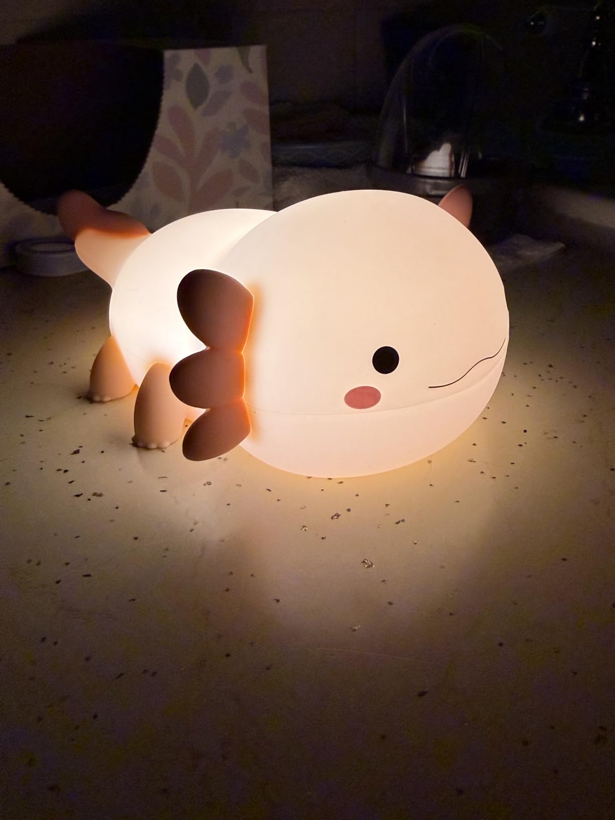 FAMIDUO Duck Night Light, Squishy Silicone Bedside Light for Baby Nursery | BPA-Free Silicone,Dimmable,20min Timer,Rechargeable Touch Light , Cute DoDo Ducky Lamp, Boys Girls Room Decor, Gift for Kids customer photo 2