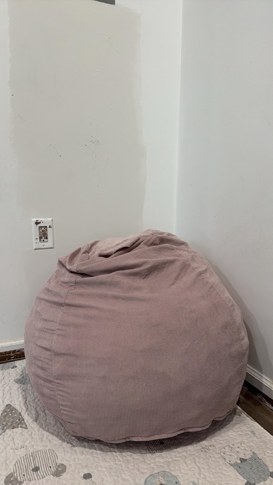 LPMOERA 3FT Memory Foam Filling Bean Bag Chair Blue customer photo 2