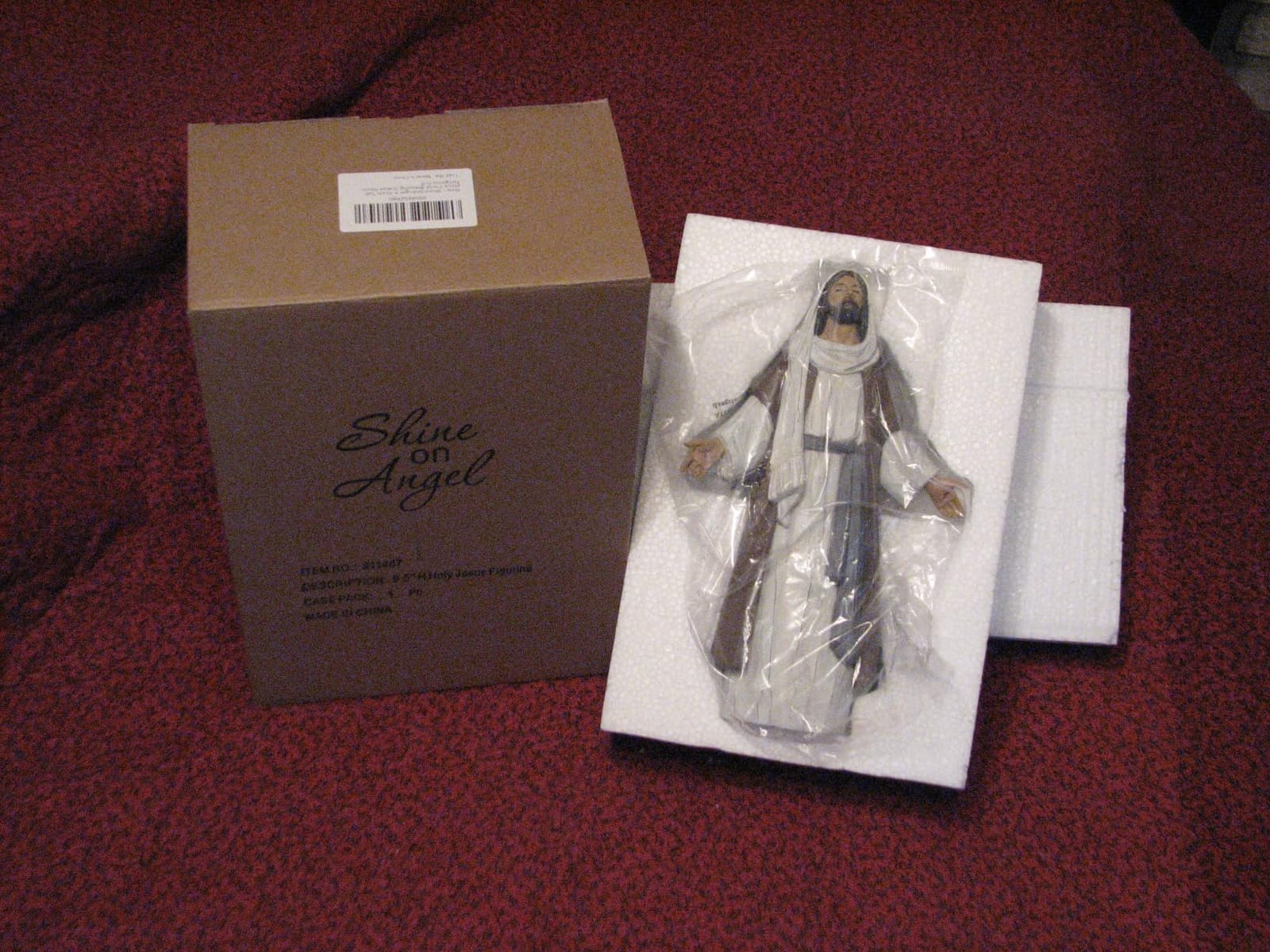 Jesus Christ Statue with Open Arms, Hand Painted Saint Statue Religious Modern Home Decor, Christian Jesus Figurines Religious Gift 9.5in customer photo 2