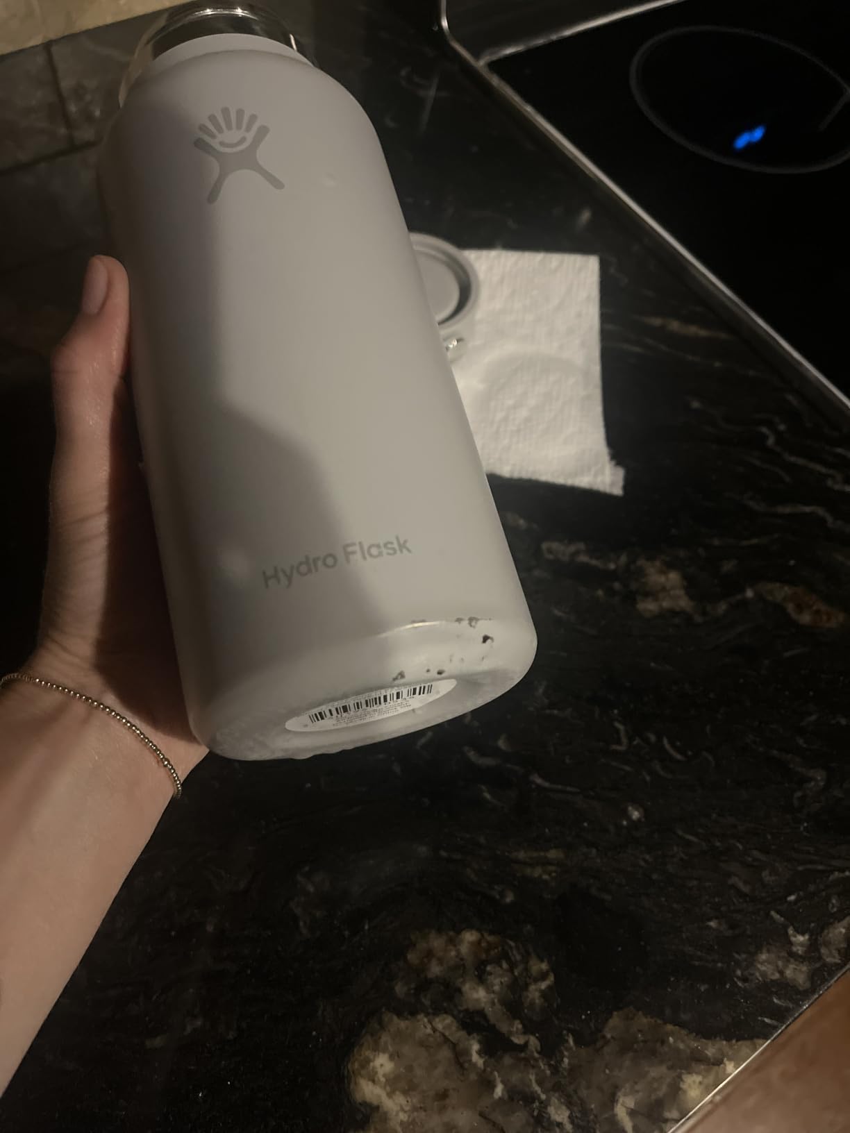 Hydro Flask Water Bottle - Insulated Stainless Steel - Wide Mouth FLex Lid, Non Spill, Leakproof and Refillable in 32 Oz Moonshadow customer photo 2