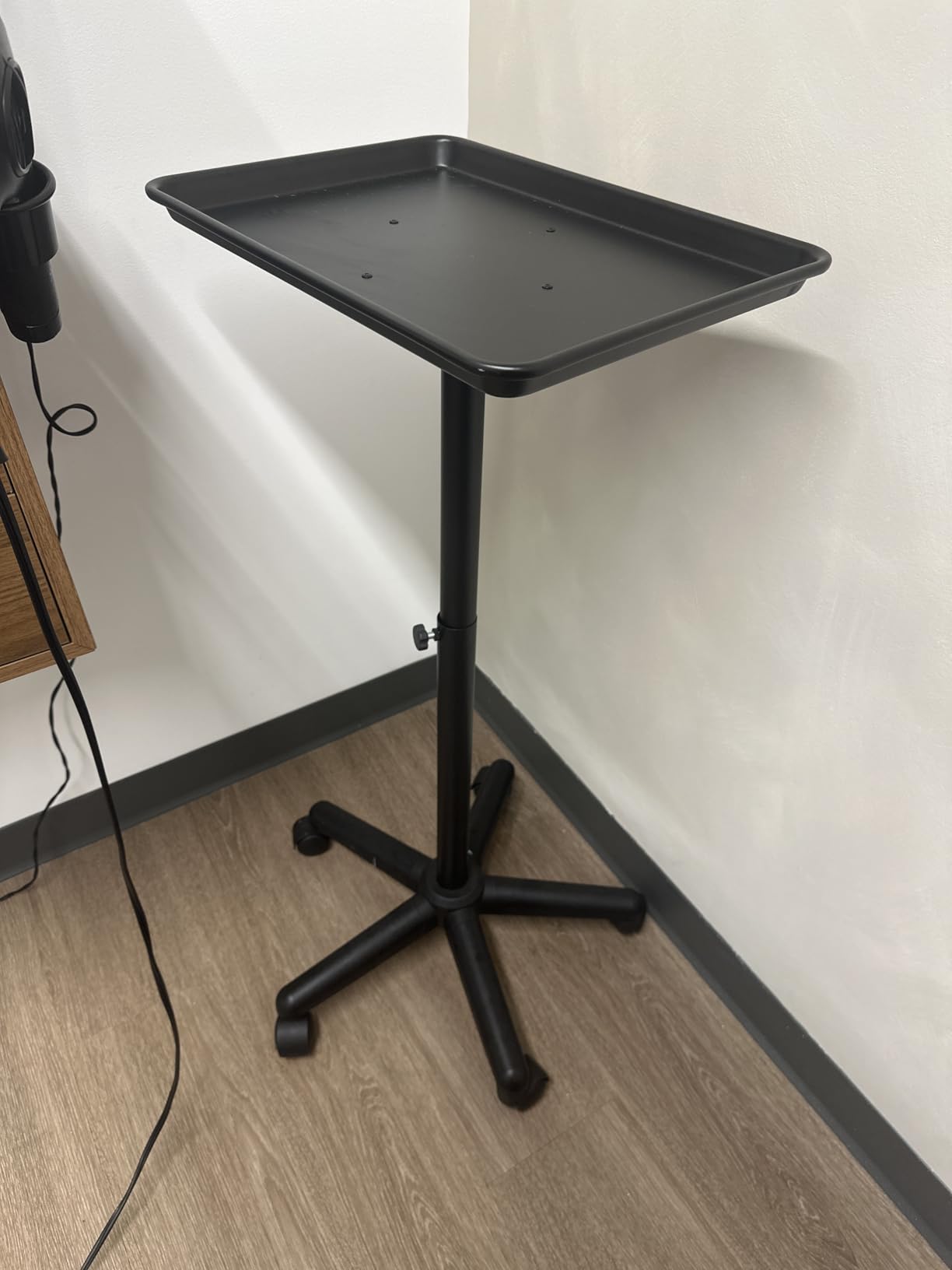 Salon Tray on Wheels, Salon Rolling Tray with Adjustable Height, Hair Stylist Tray, Suitable for Tattoo Tray and Dental Tray customer photo 2