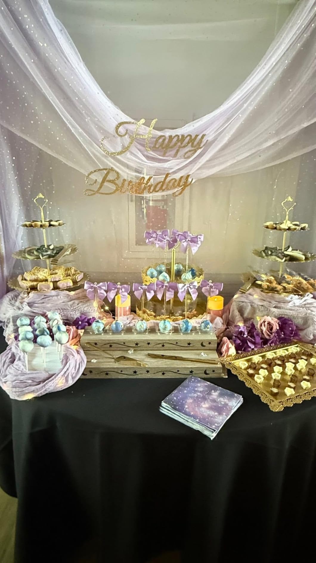 11 Pcs Gold Dessert Table Display Set, Metal Cake Stand Platters customer photo 2