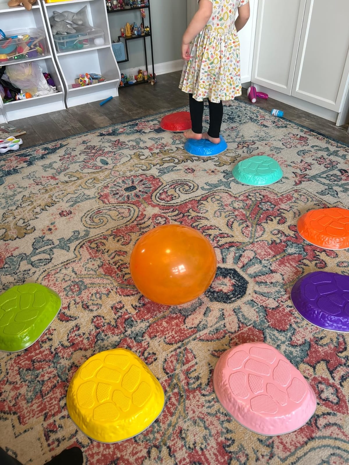 Stepping Stones for kids,8/12 PCS Durable Non-Slip Balance Stones Indoor Outdoor toys for toddlers develope Kids Balance and Coordination Skills customer photo 2