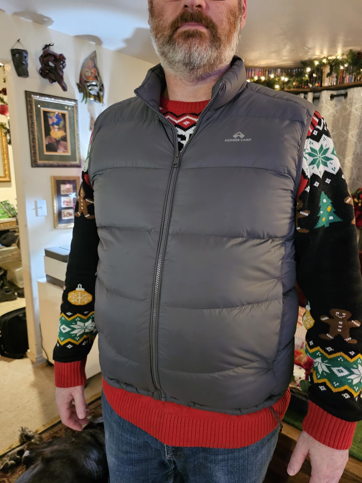 Pioneer Camp Men's Lightweight Down Vest Fill Power 700 Packable Puffer Vest Sleeveless Warm Puffy Outerwear customer photo 2