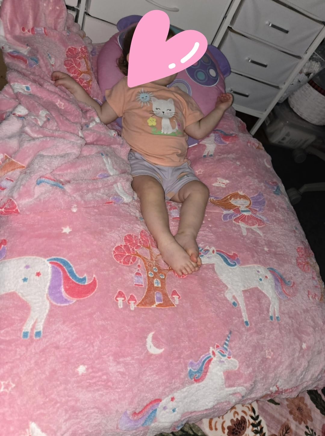 COMAX Bean Bag Chairs for Kids, 3-in-1 Rainbow Unicorn Kids Bean Bag Bed customer photo 1