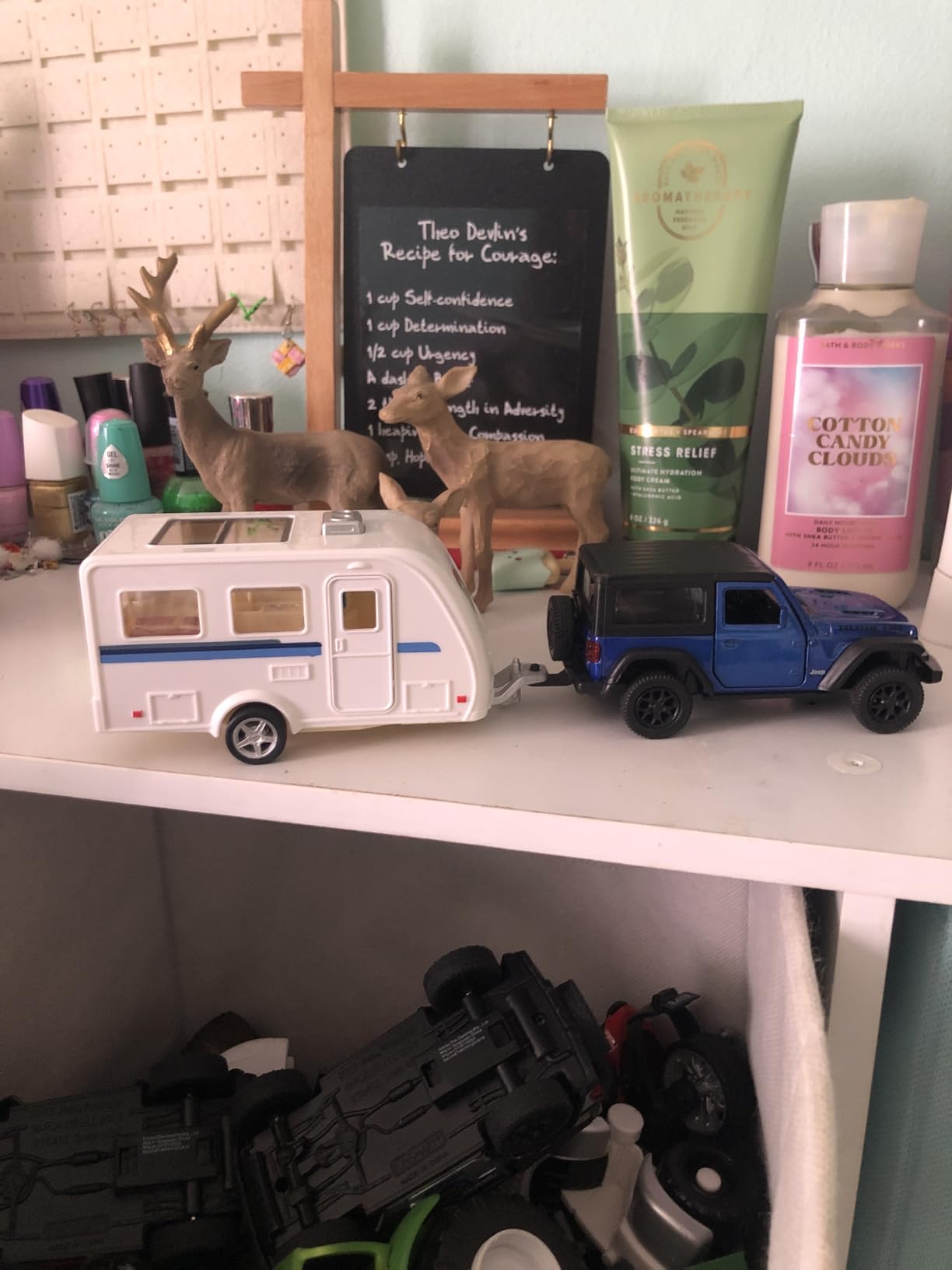 Compatible with Wrangler Rubicon 2 Doors SUV Model Car Trailer Towing Toy Camper RV Motorhome Toys for Boys Doors Open 1/36 Scale Diecast Metal Toy Cars 4 5 6 7 Year Old Kids Gifts Cake Topper Decor customer photo 1