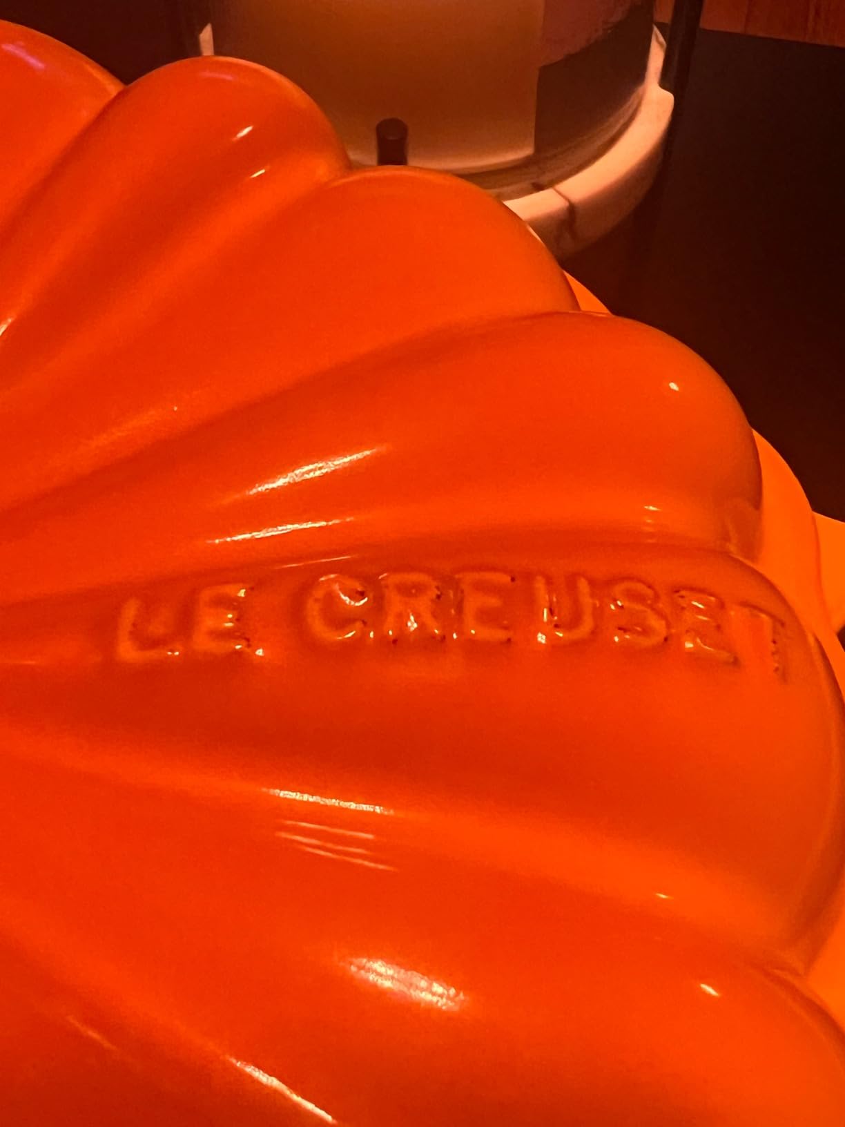 Le Creuset Enameled Cast Iron Signature Pumpkin Cocotte, 4 qt., Persimmon customer photo 1