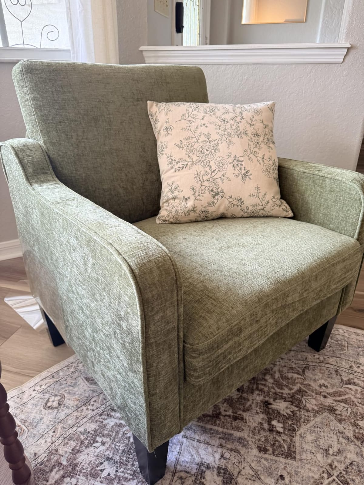 VINGLI Accent Chair, Chenille Upholstered Armchair, 380 LBS, Living Room customer photo 2