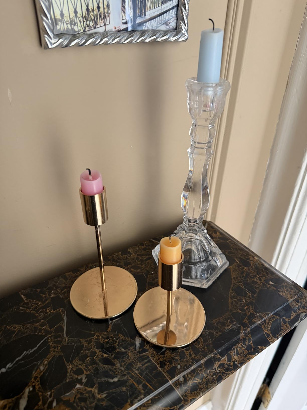 12 Pack 10 inch Multi-Color Taper Candle Set for Holiday Dinner Party, Unscented Long Candlesticks, Dripless and Smokeless, 7-8 Hours Burn customer photo 1