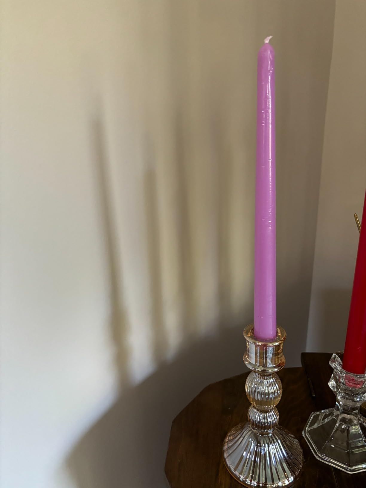 12 Pack 10 inch Multi-Color Taper Candle Set for Holiday Dinner Party, Unscented Long Candlesticks, Dripless and Smokeless, 7-8 Hours Burn customer photo 2
