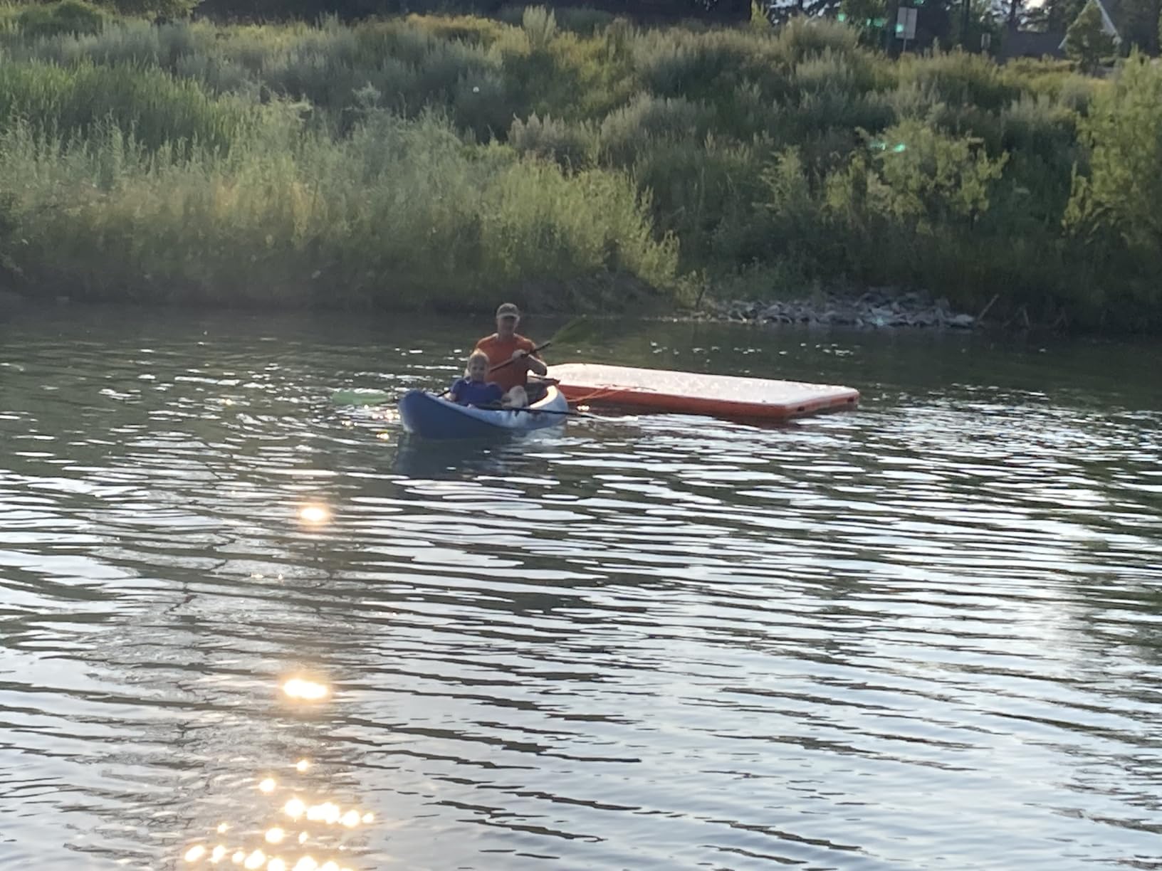 VEVOR Inflatable Floating Dock, Inflatable Dock Platform, Non-Slip Air Dock Platform with Portable Carrying Bag & Detachable Ladder, Floating Platform Island Raft for Pool Beach Ocean customer photo 1
